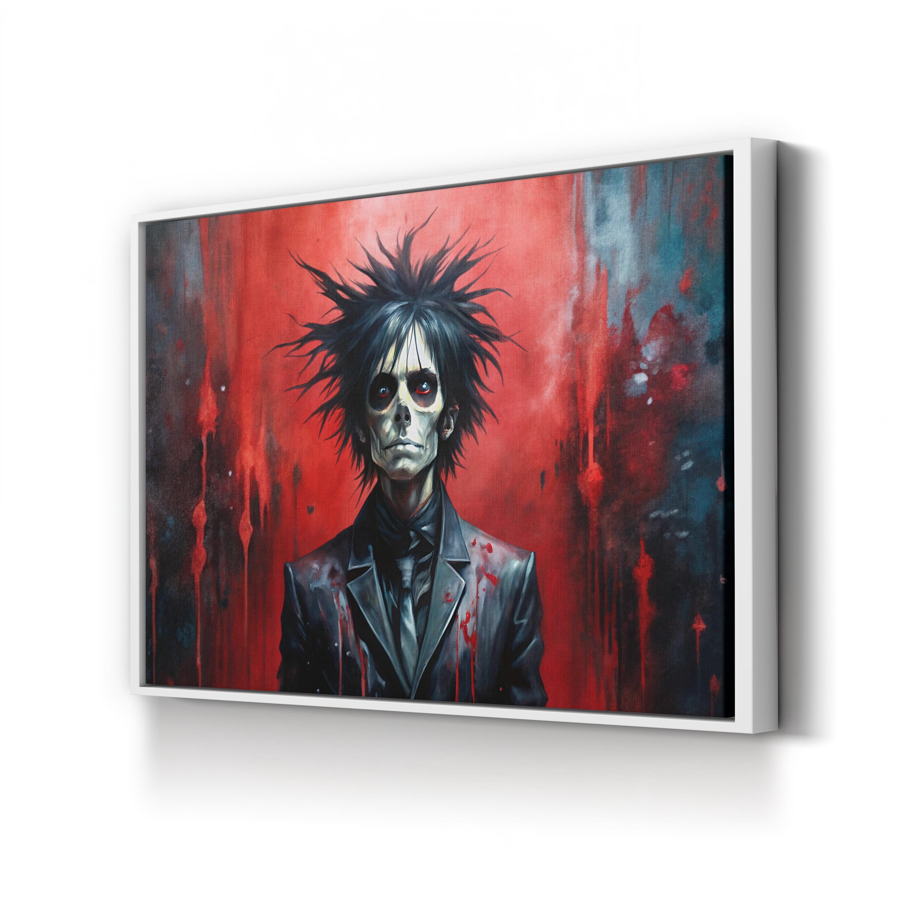 Edgy Skull Dark Fantasy – Period Illustration Wall Art | Gothic Canvas Print