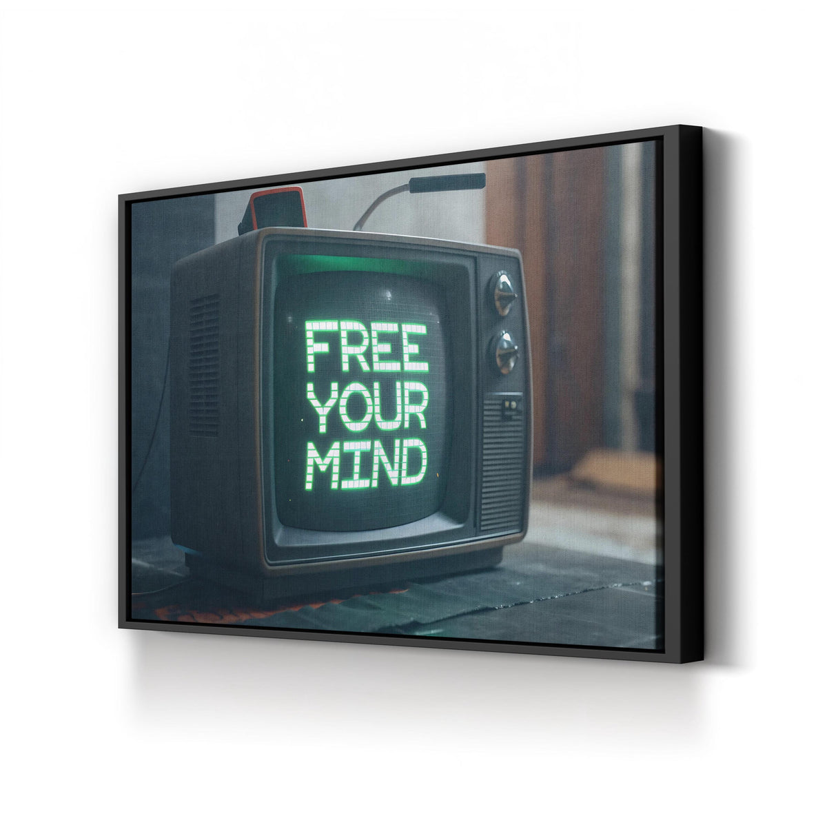 Free Your Mind canvas print in Black Framed Canvas