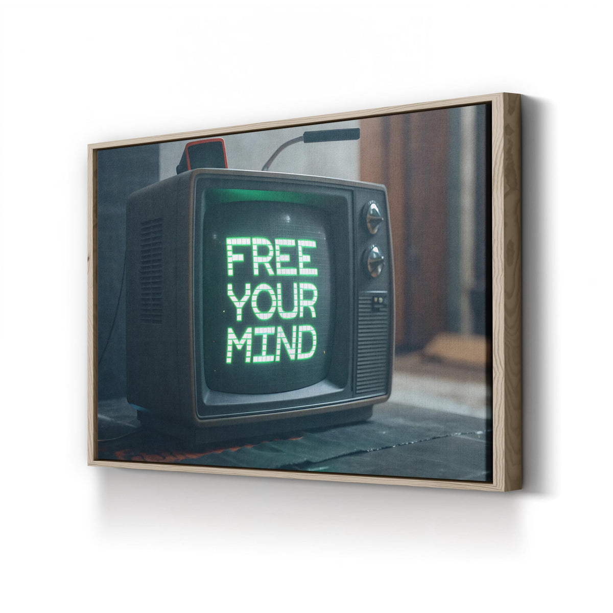 Free Your Mind canvas print in Oak Framed Canvas