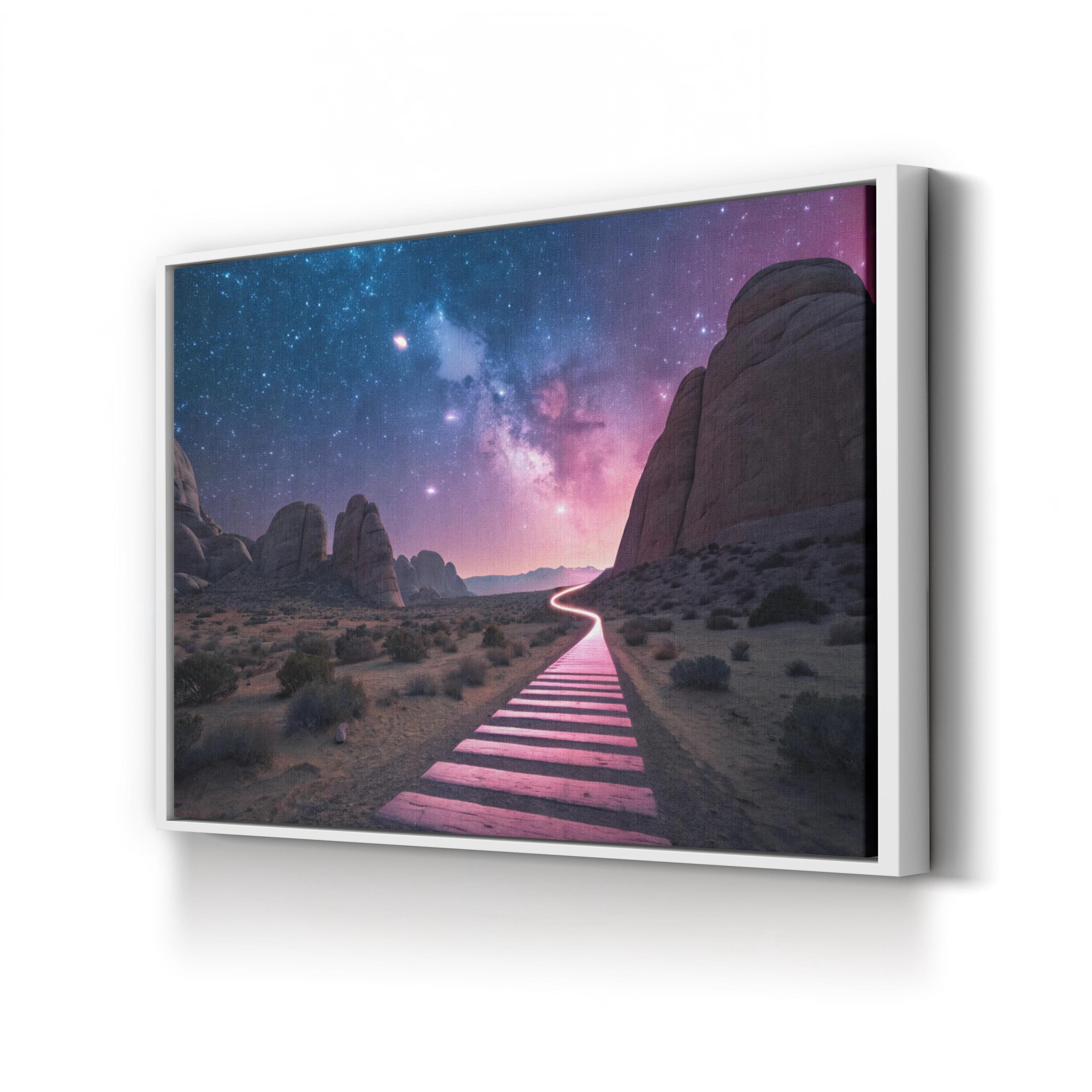 Astronaut Galactic Space – Period Illustration Wall Art | Sci-Fi Cosmic Canvas Print