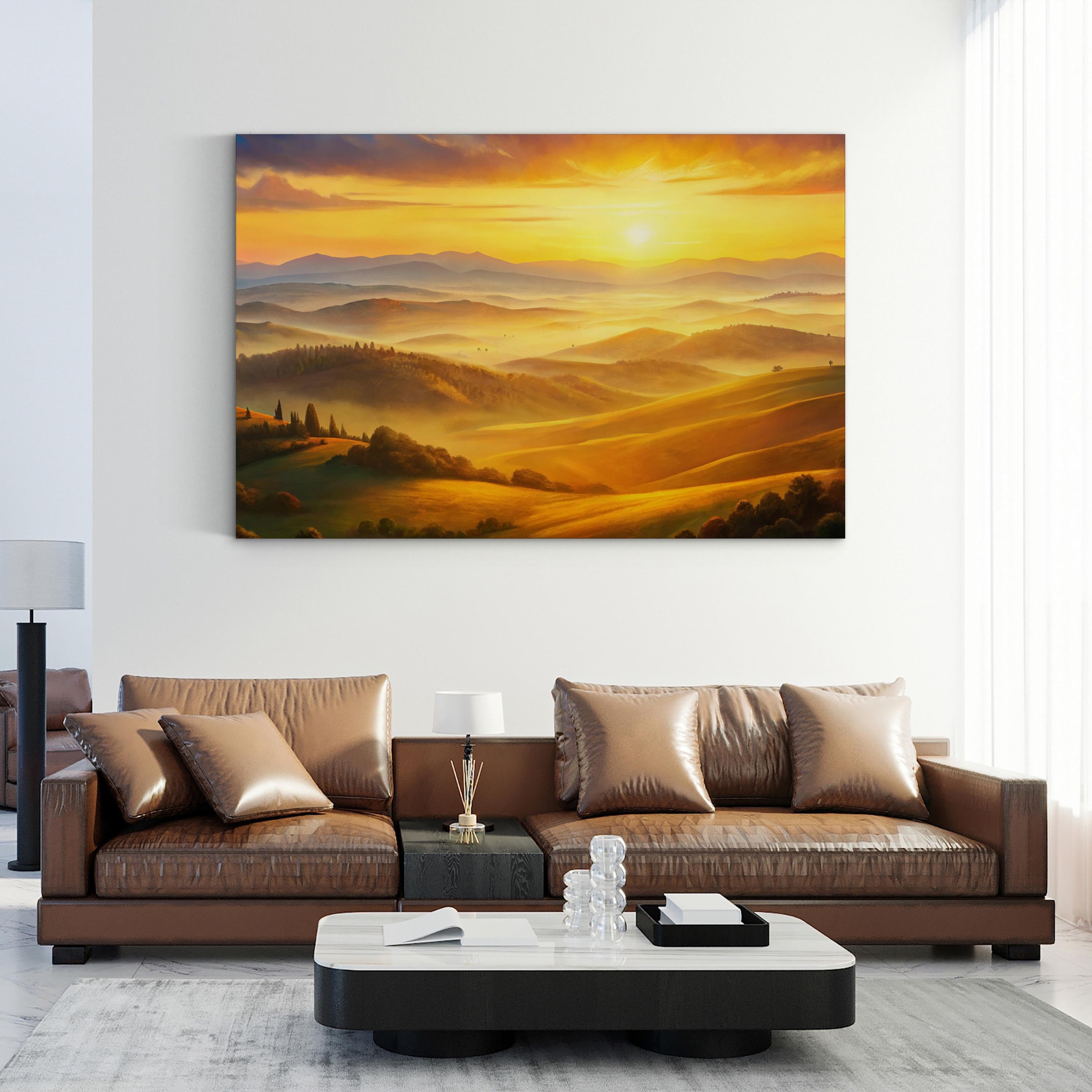 Mount Tamalpais Sunset – Vintage Photography Wall Art | Golden Hour Mountain Canvas Print
