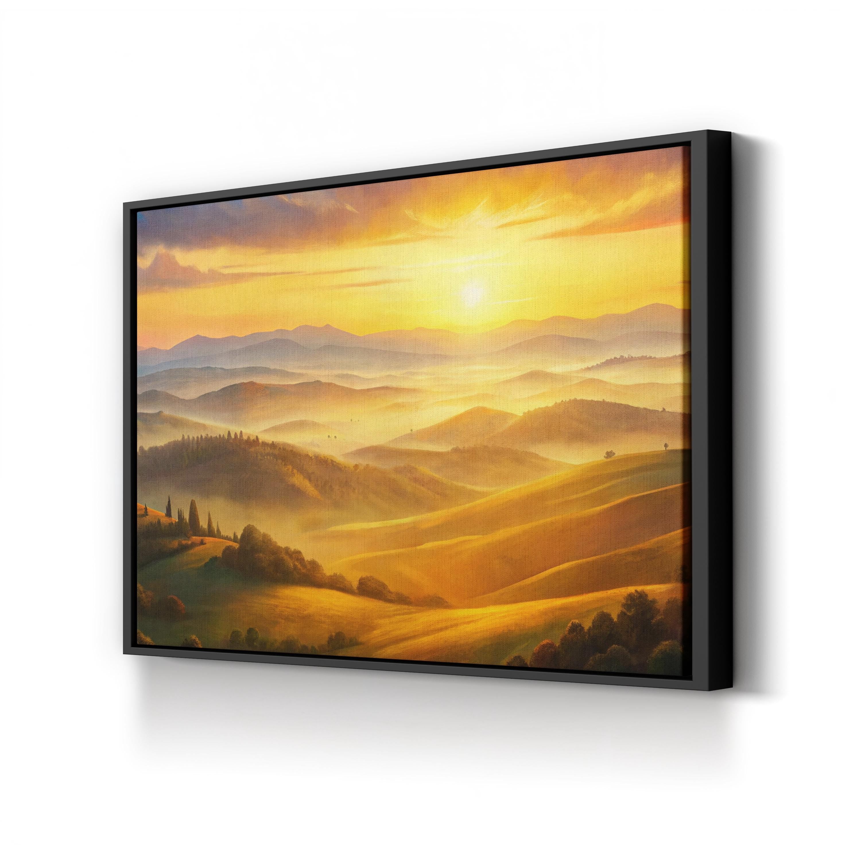 Mount Tamalpais Sunset – Vintage Photography Wall Art | Golden Hour Mountain Canvas Print