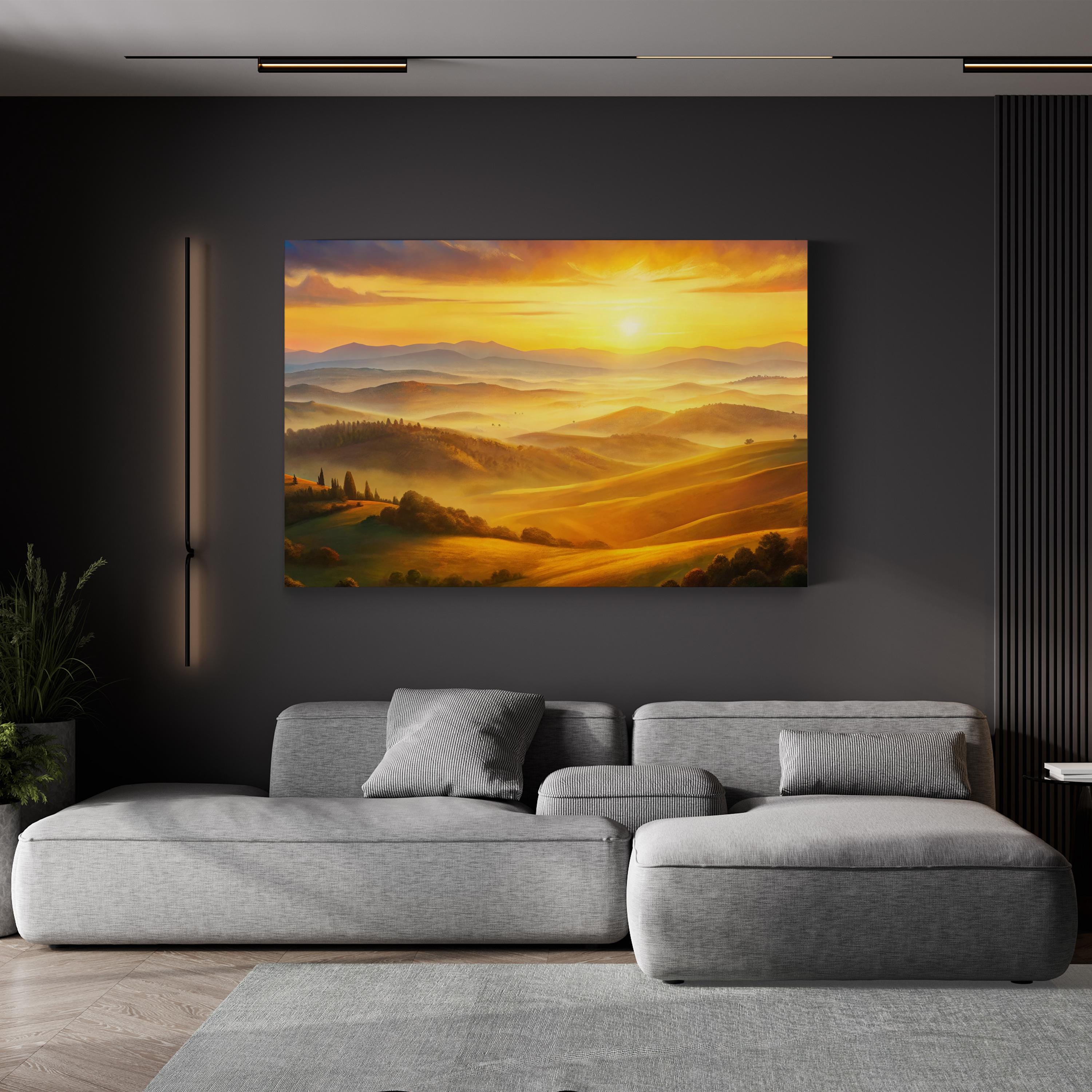 Mount Tamalpais Sunset – Vintage Photography Wall Art | Golden Hour Mountain Canvas Print