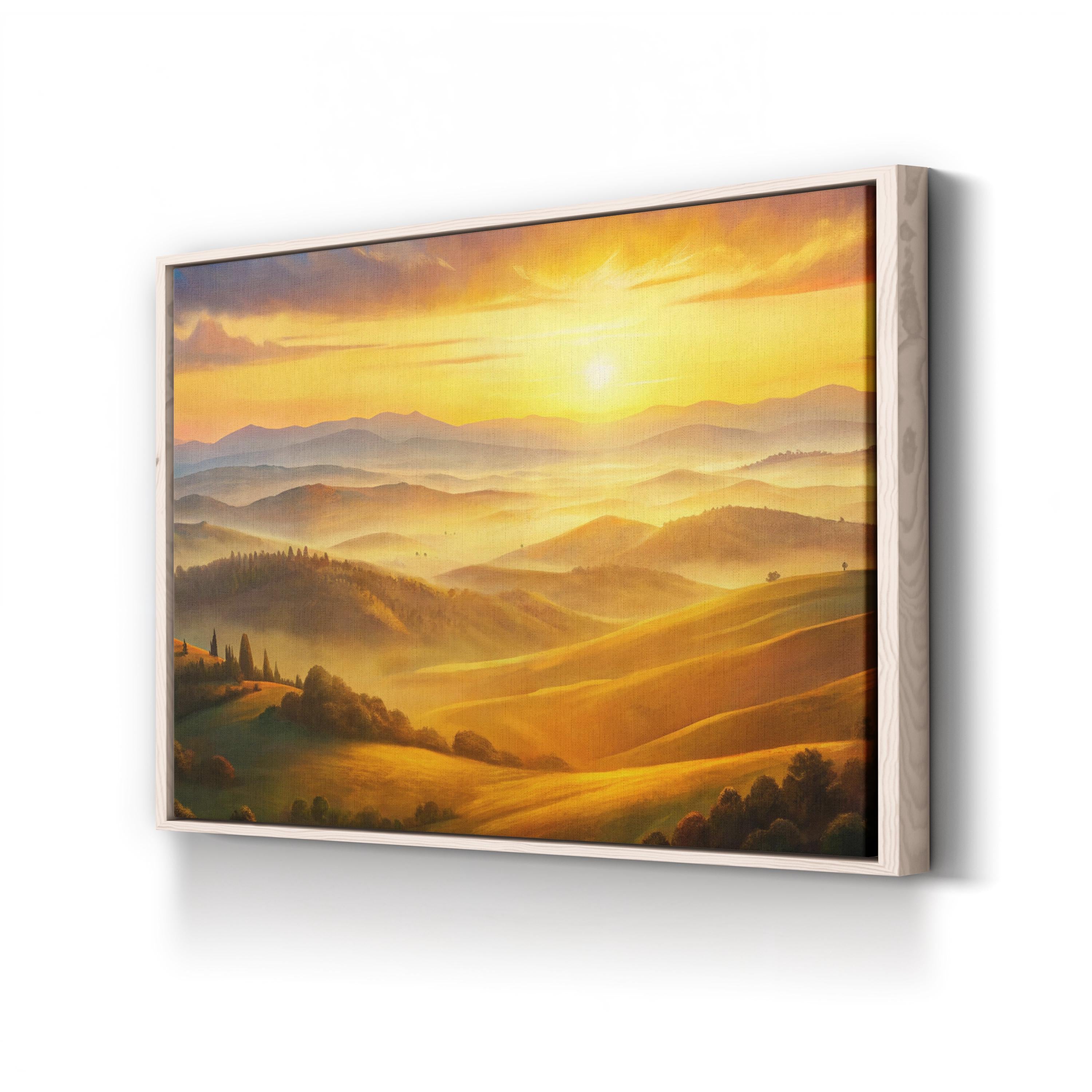 Mount Tamalpais Sunset – Vintage Photography Wall Art | Golden Hour Mountain Canvas Print