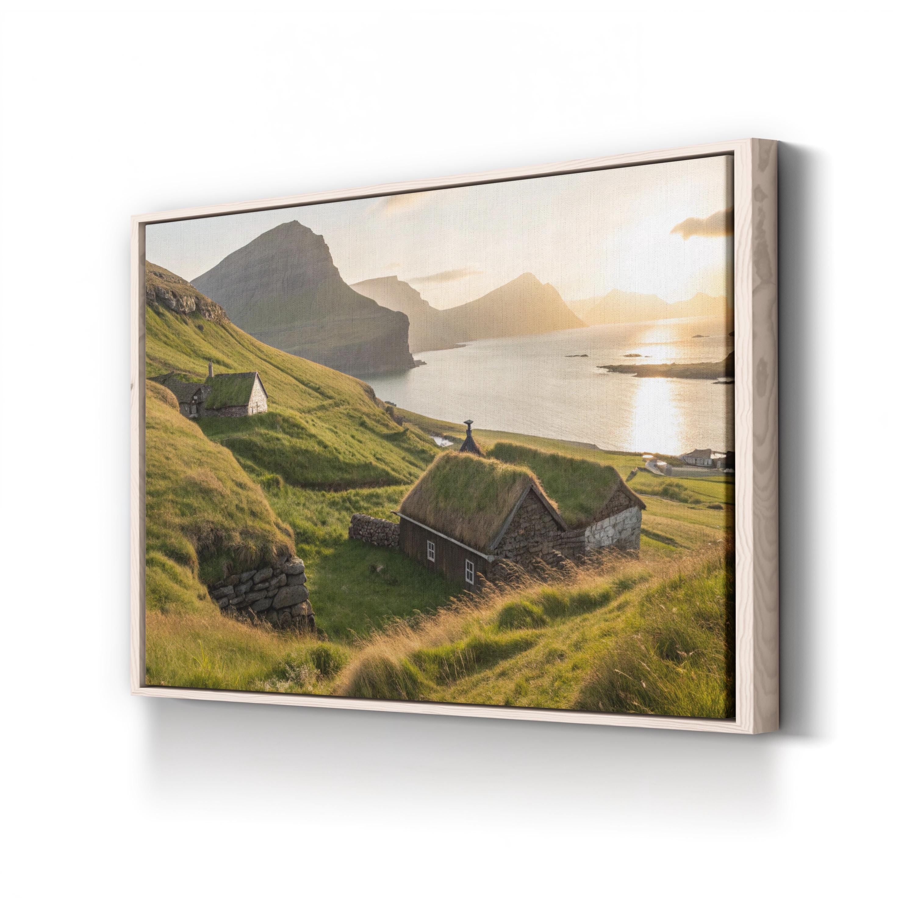 Faroe Islands Coast – Vintage Photography Wall Art | Scenic Landscape Canvas Print