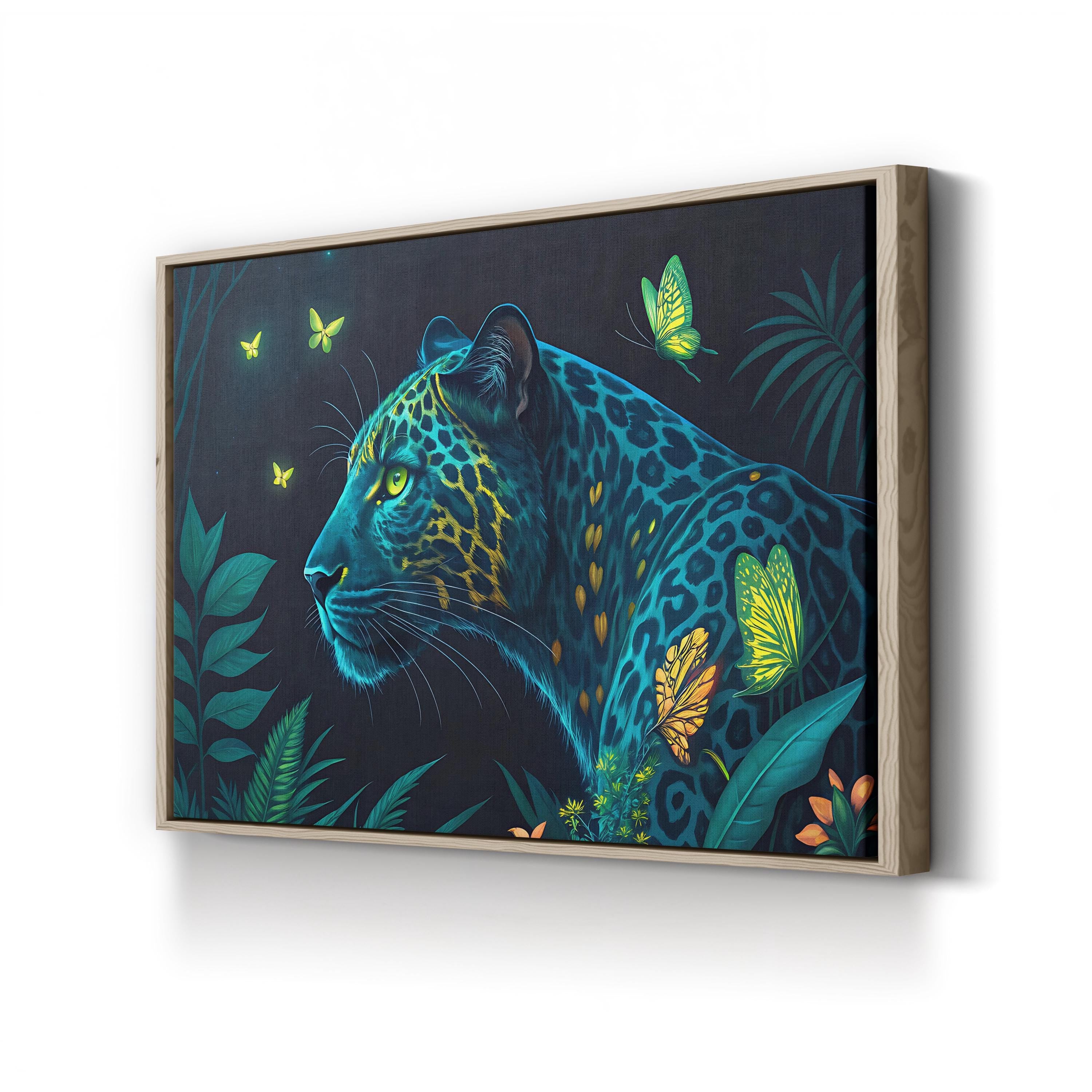 Jungle Leopard – Period Illustration Wall Art | Wildlife Canvas Print