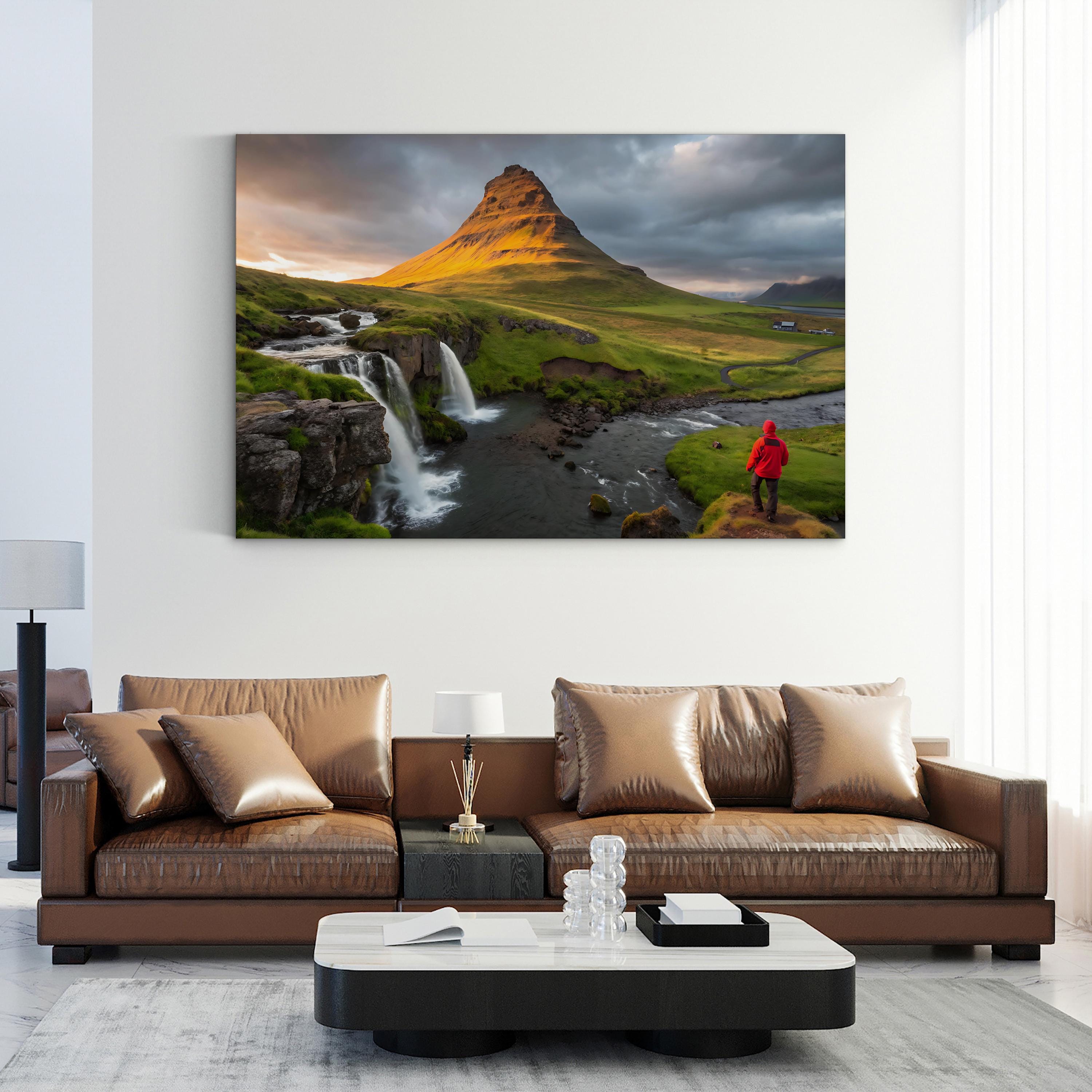 Kirkjufell Mountain Iceland – Vintage Photography Wall Art | Landscape Canvas Print