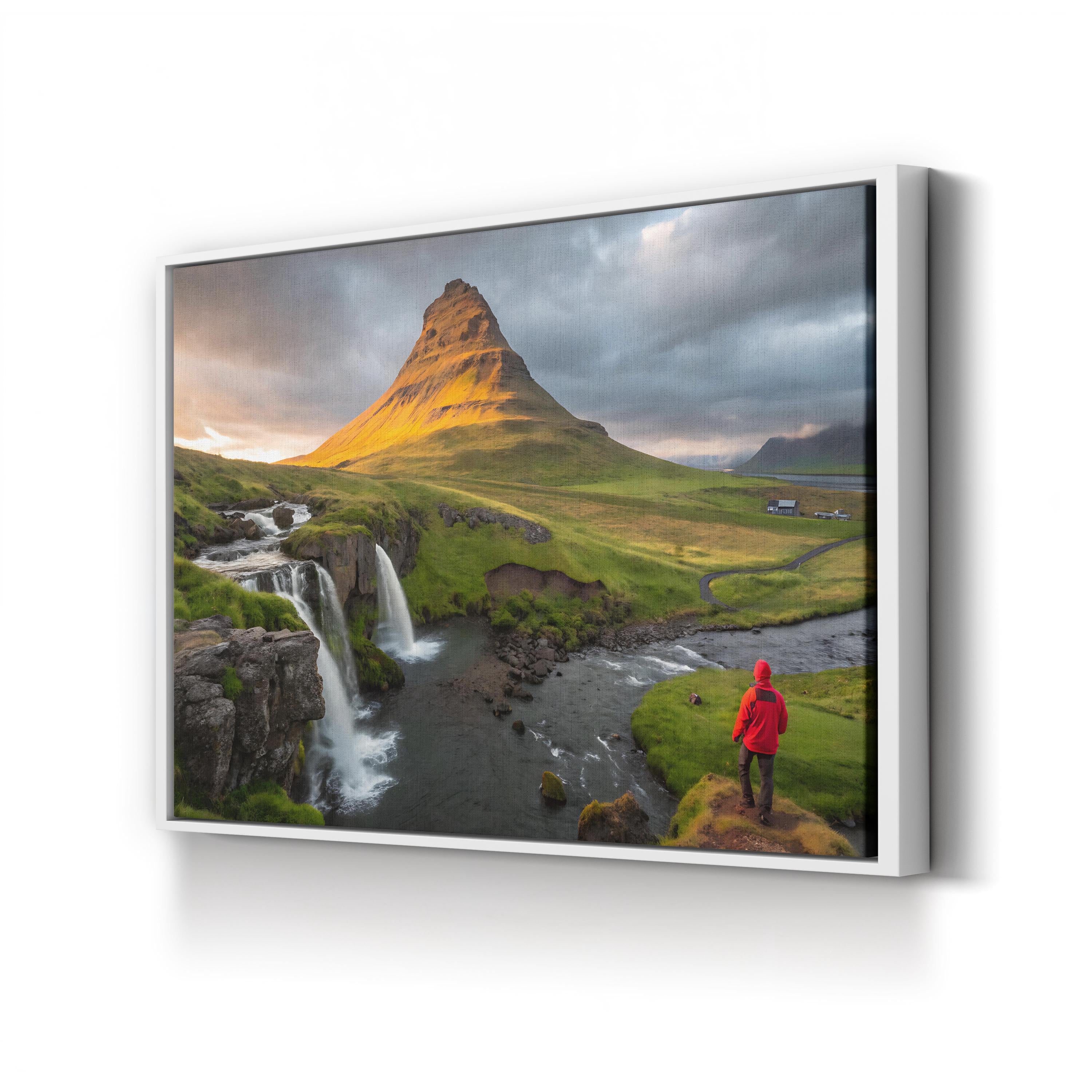 Kirkjufell Mountain Iceland – Vintage Photography Wall Art | Landscape Canvas Print