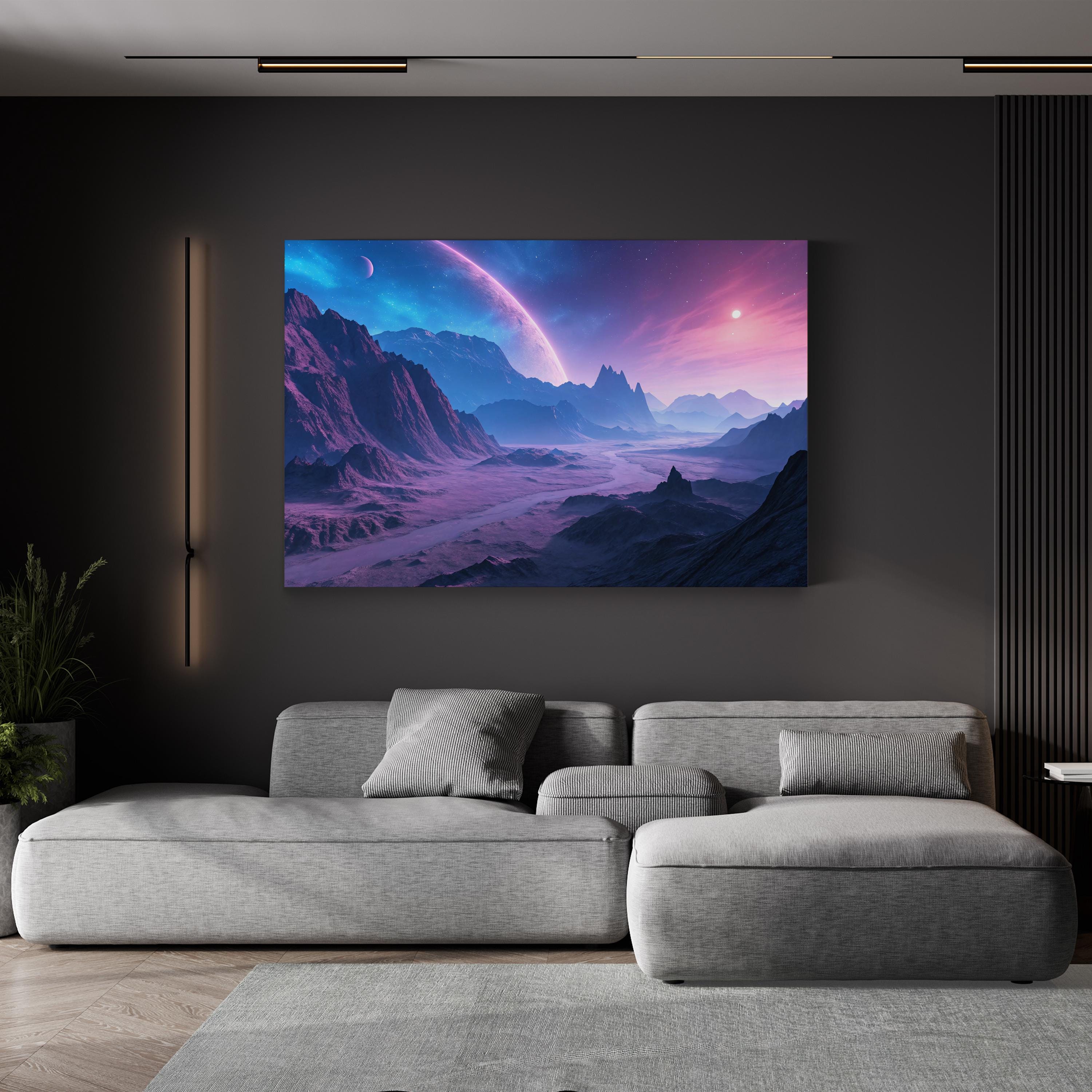 Lamentis Outworld Sci-Fi – Period Illustration Wall Art | Space Landscape Canvas Print