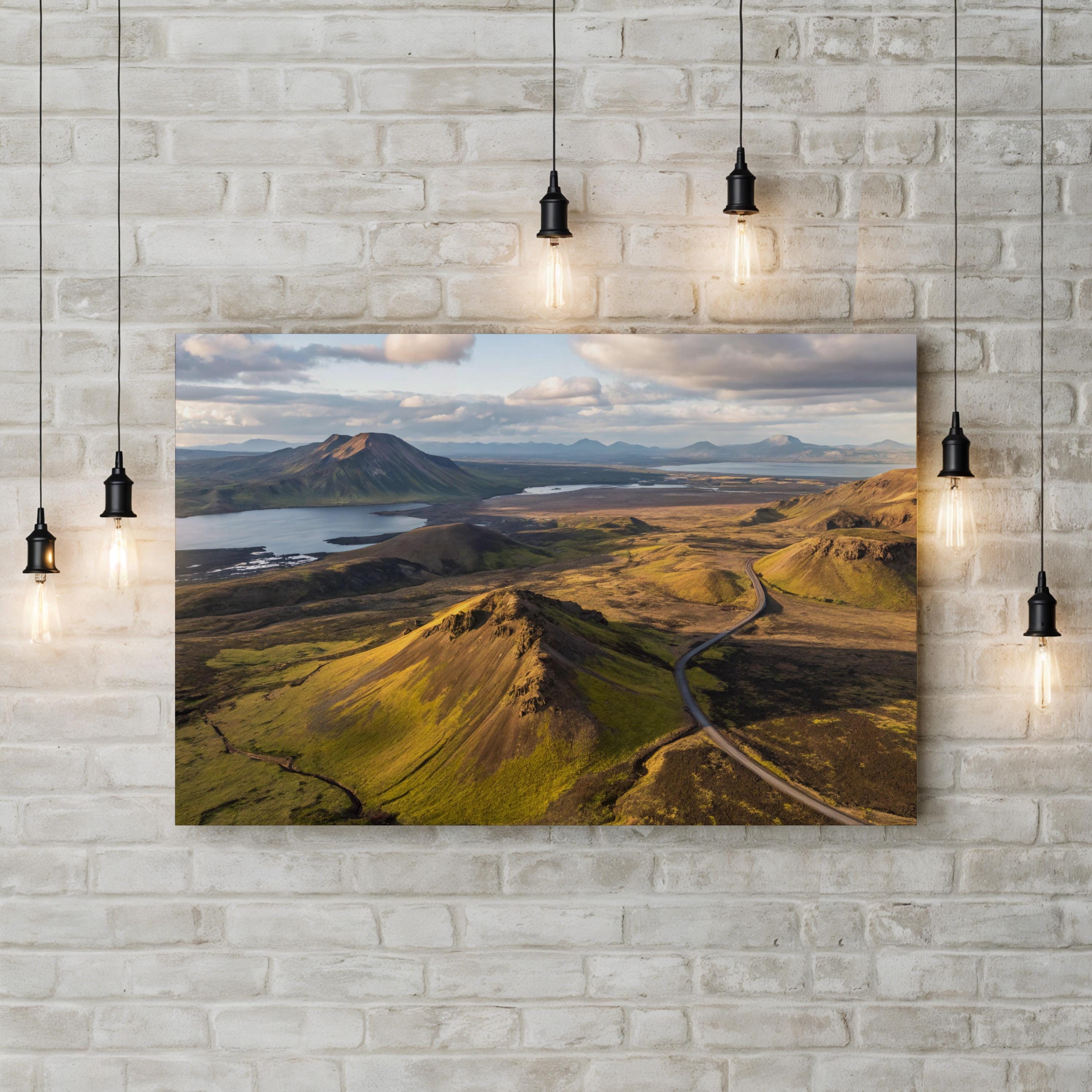 Landmannalaugar Volcanic Iceland – Vintage Photography Wall Art | Geothermal Landscape Canvas Print