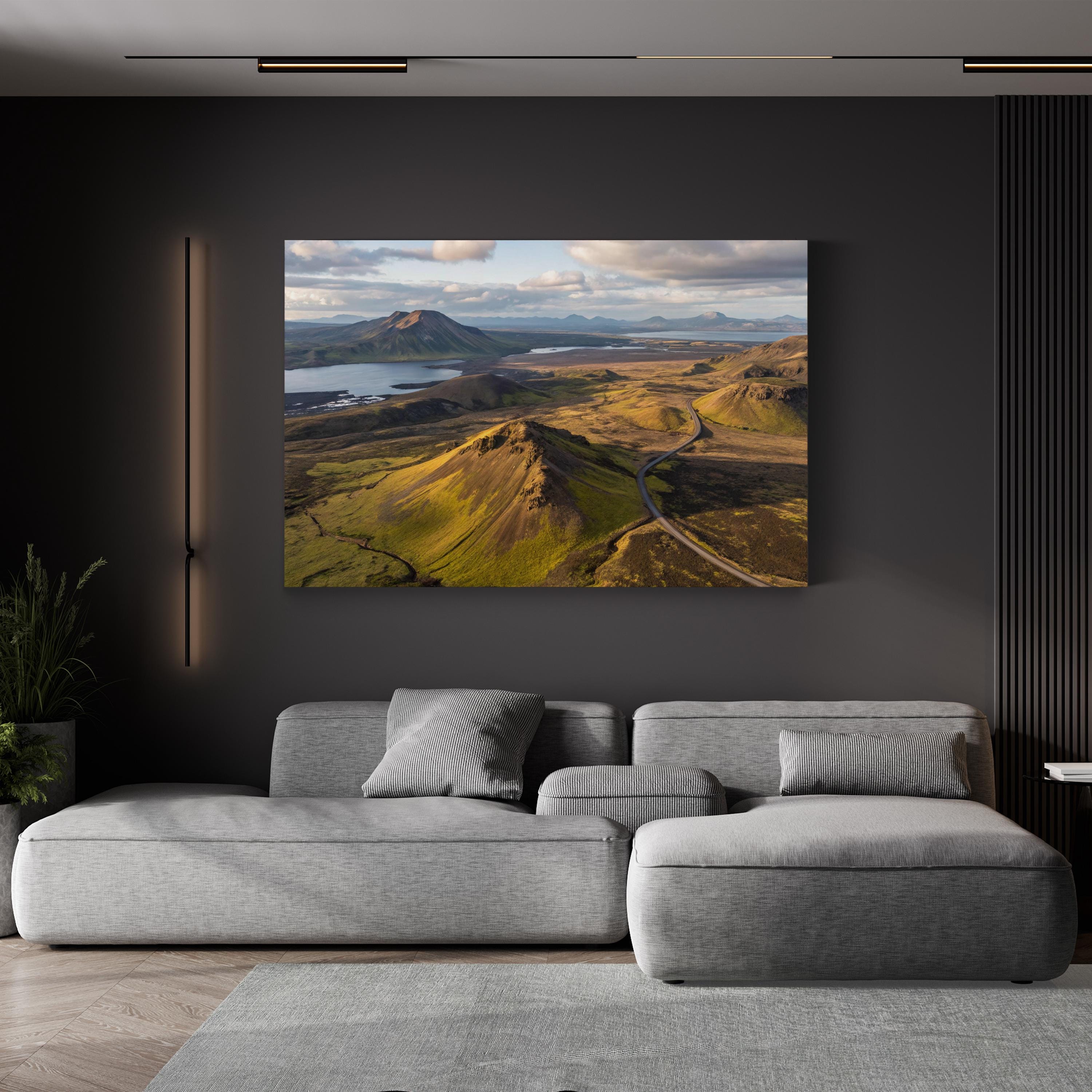 Landmannalaugar Volcanic Iceland – Vintage Photography Wall Art | Geothermal Landscape Canvas Print