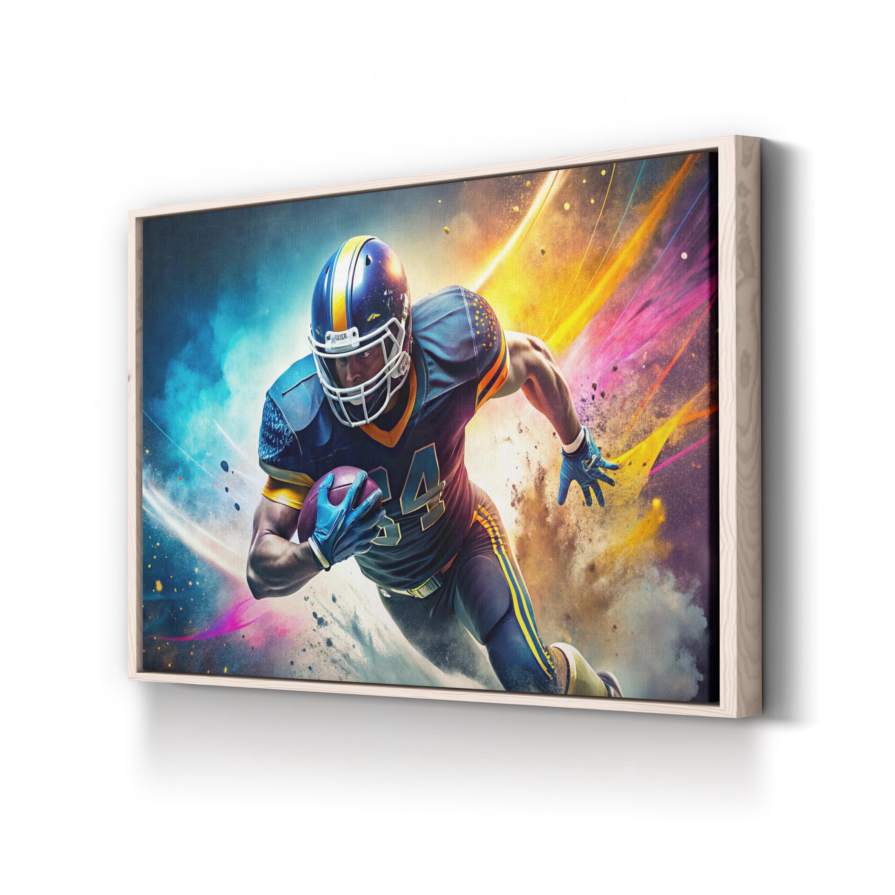 Football Running Back – Period Illustration Wall Art | Dynamic Sports Canvas Print