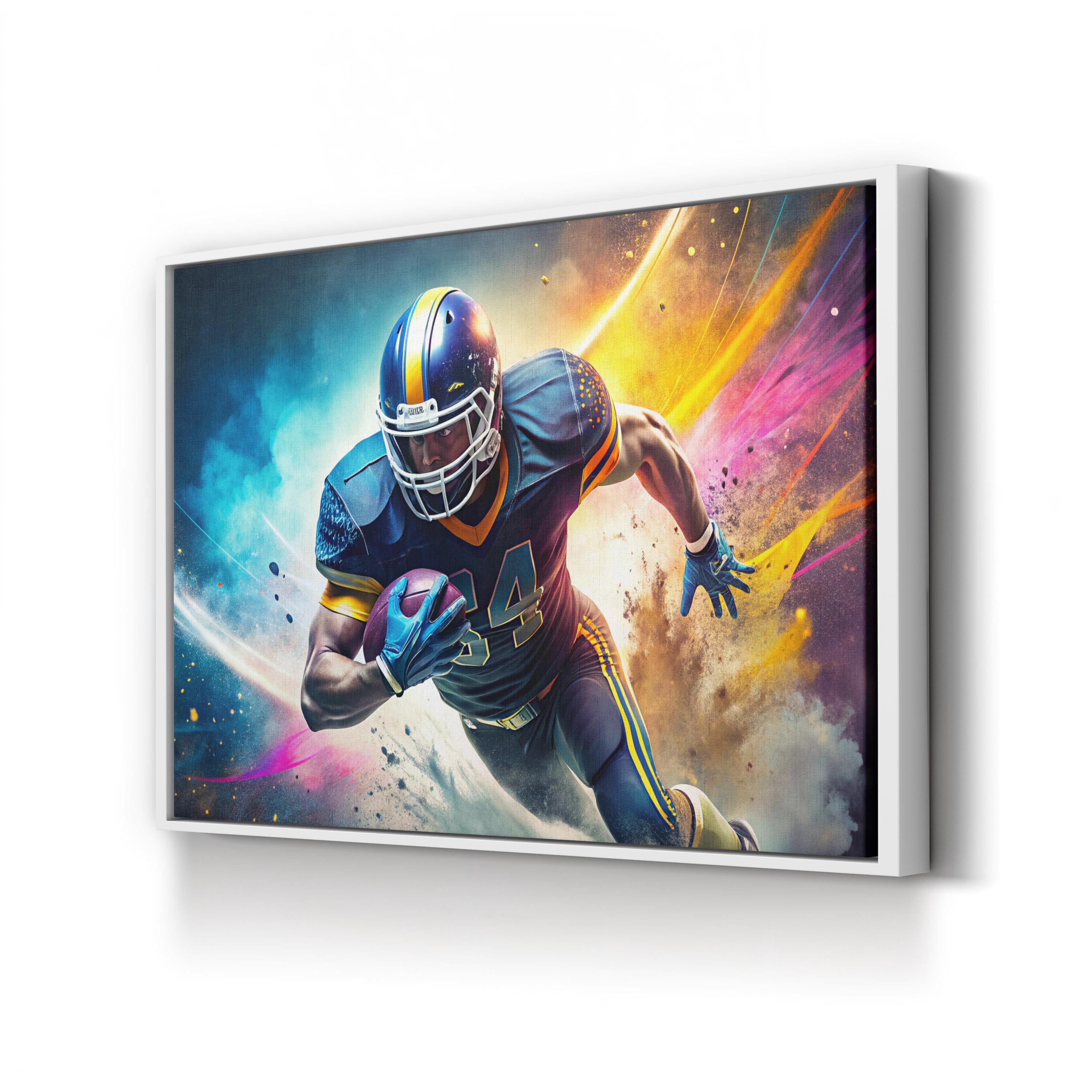 Football Running Back – Period Illustration Wall Art | Dynamic Sports Canvas Print