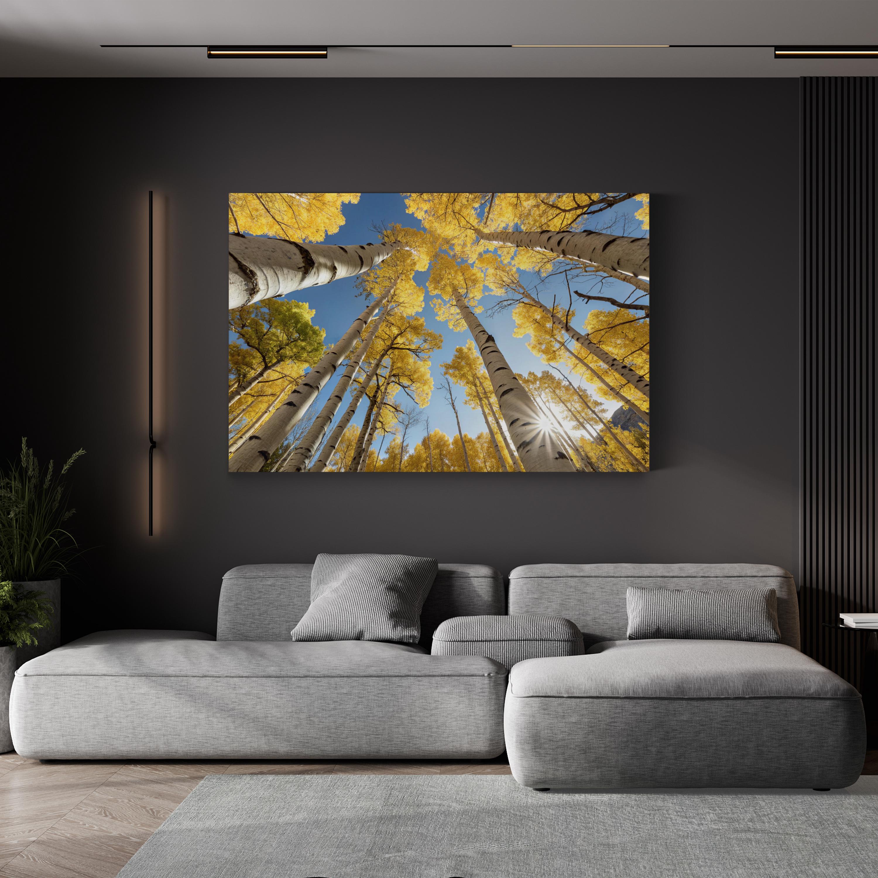 San Juan Aspens Fall – Vintage Photography Wall Art | Autumn Forest Canvas Print
