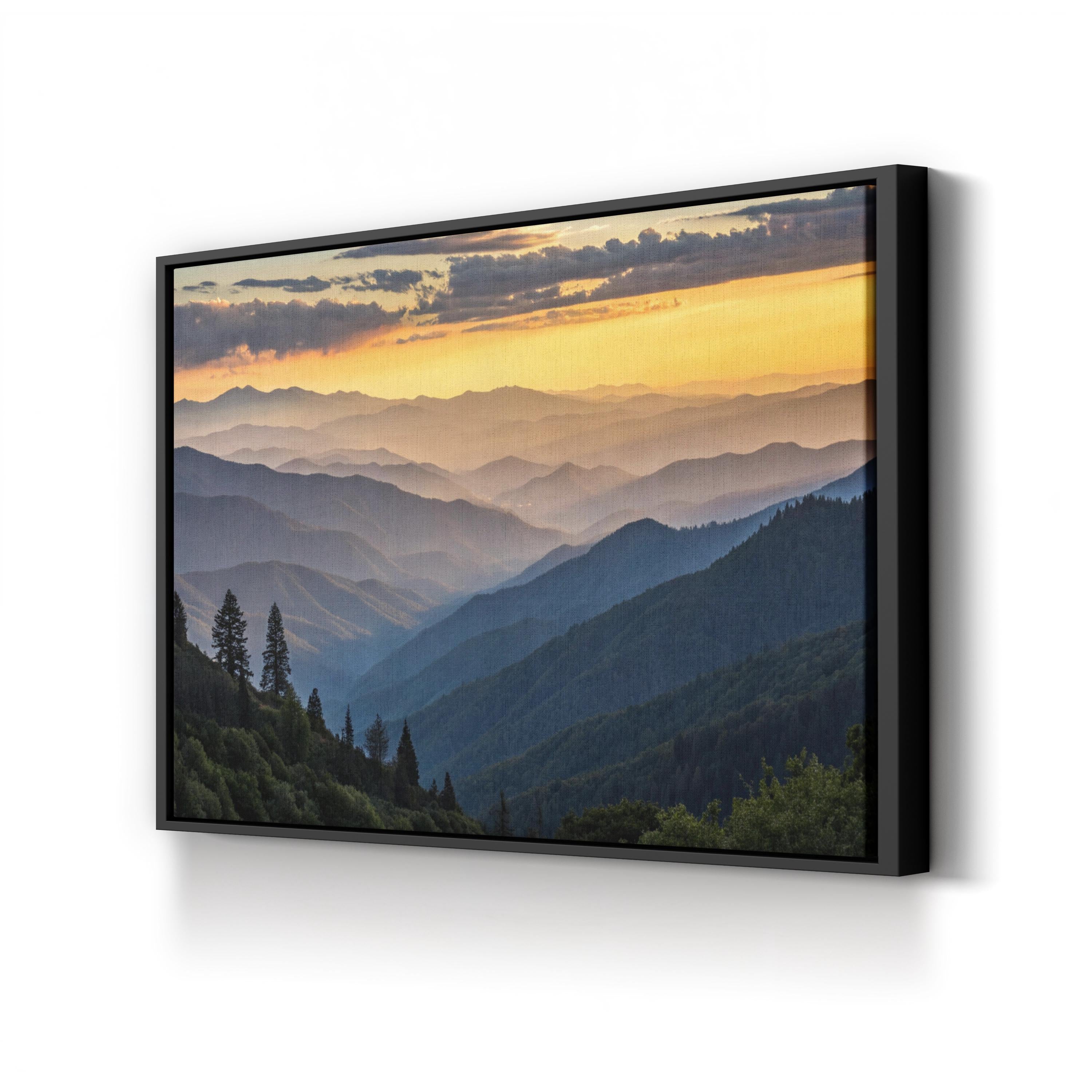Sierra Nevada Sunset – Vintage Photography Wall Art | Mountain Landscape Canvas Print