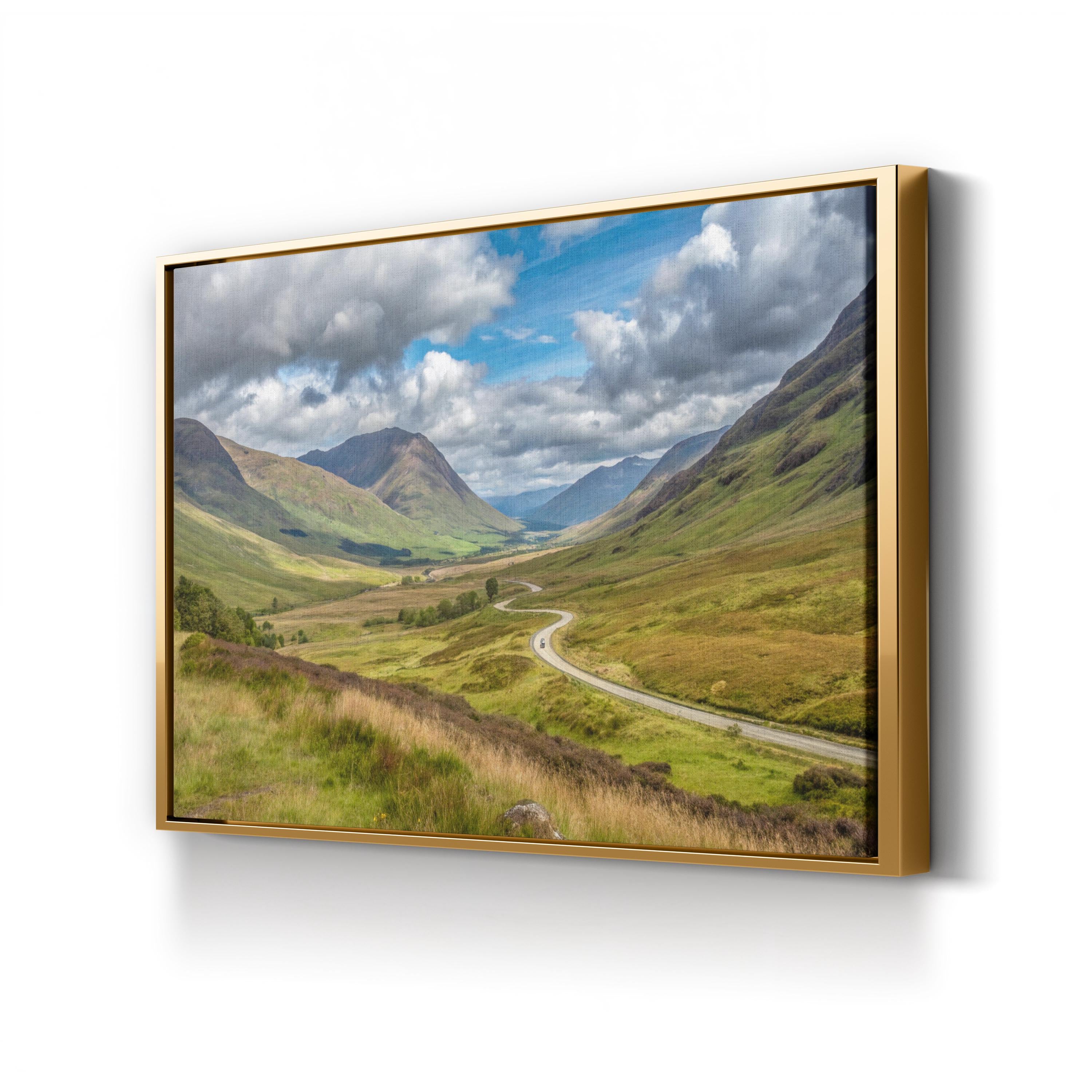 Scottish Highlands Rolling Hills – Vintage Photography Wall Art | Landscape Canvas Print