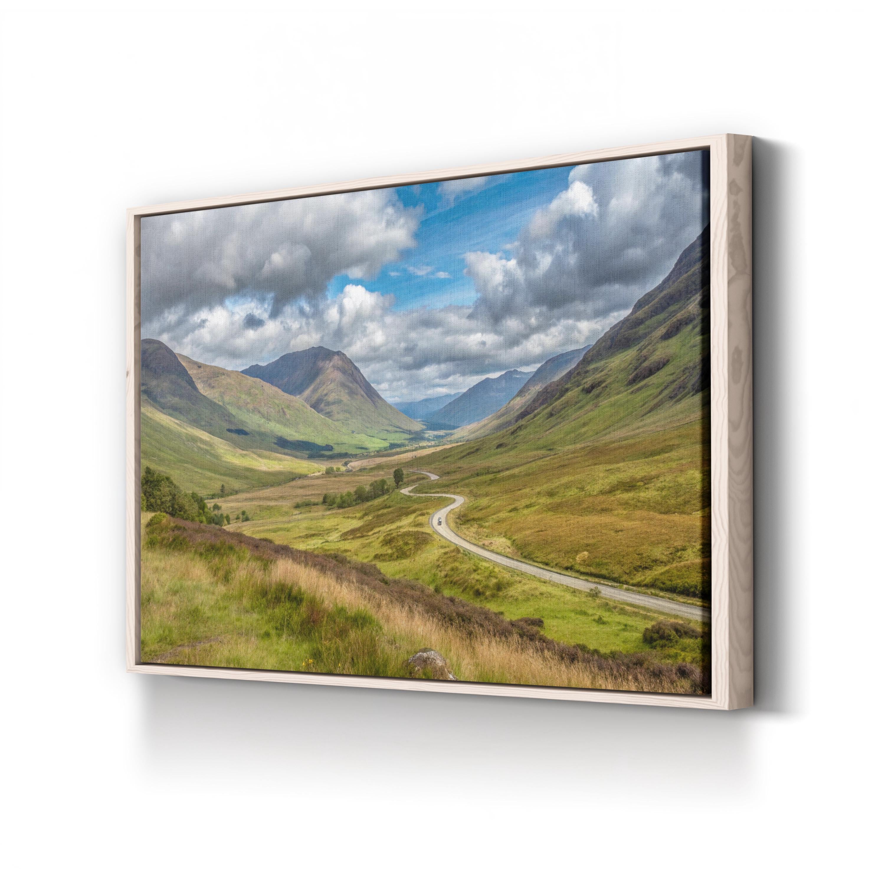 Scottish Highlands Rolling Hills – Vintage Photography Wall Art | Landscape Canvas Print
