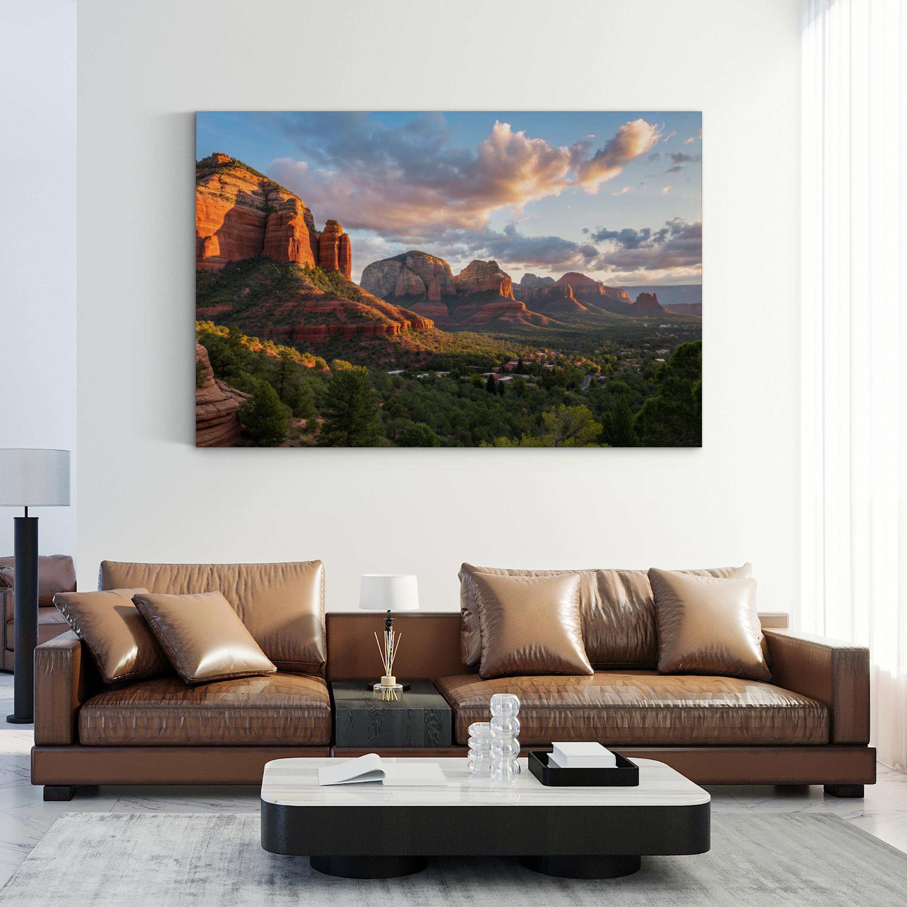 Sedona Red Rock Formations – Vintage Photography Wall Art | Southwestern Canvas Print