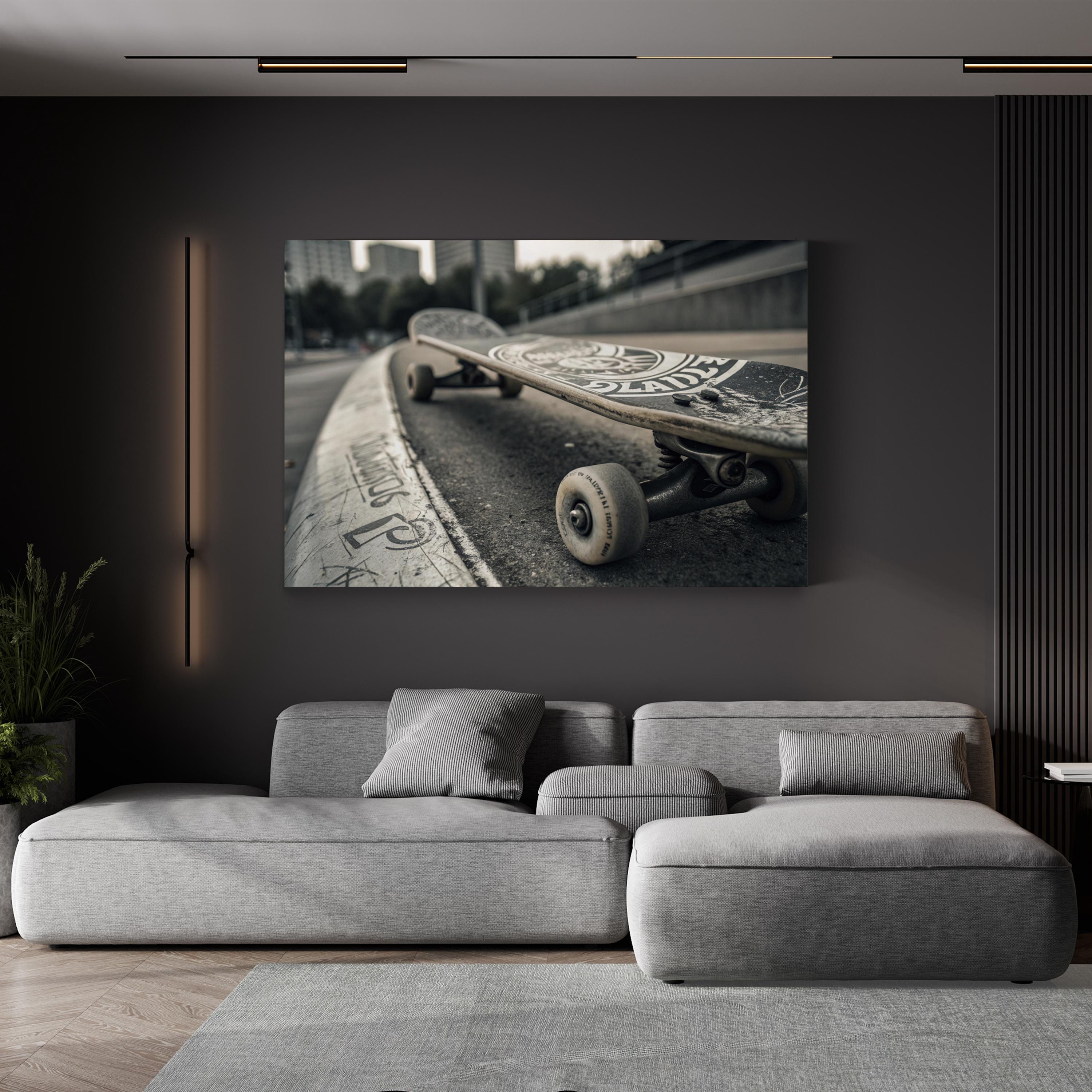 Skateboard Close-Up – Vintage Photography Wall Art | Urban Street Canvas Print