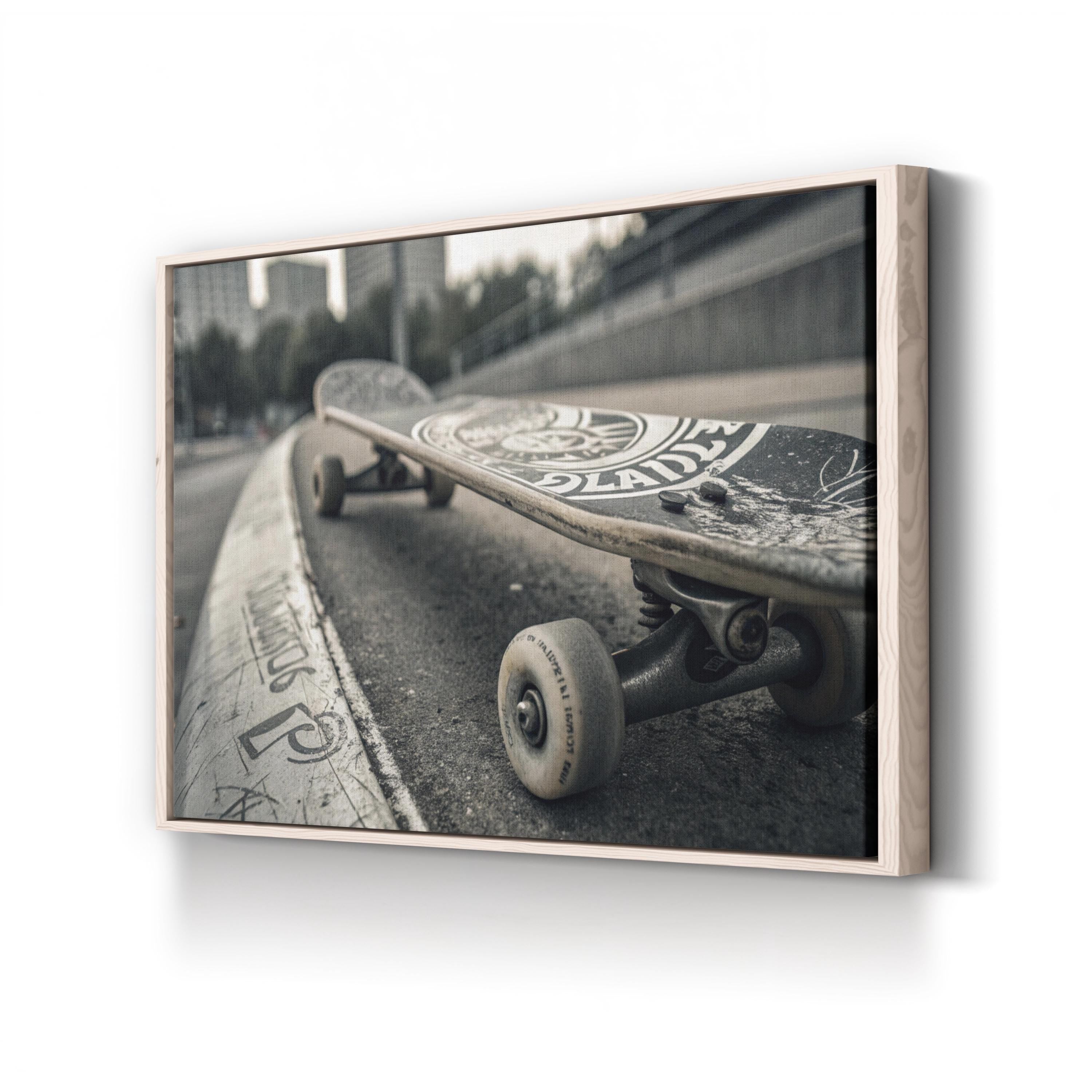 Skateboard Close-Up – Vintage Photography Wall Art | Urban Street Canvas Print