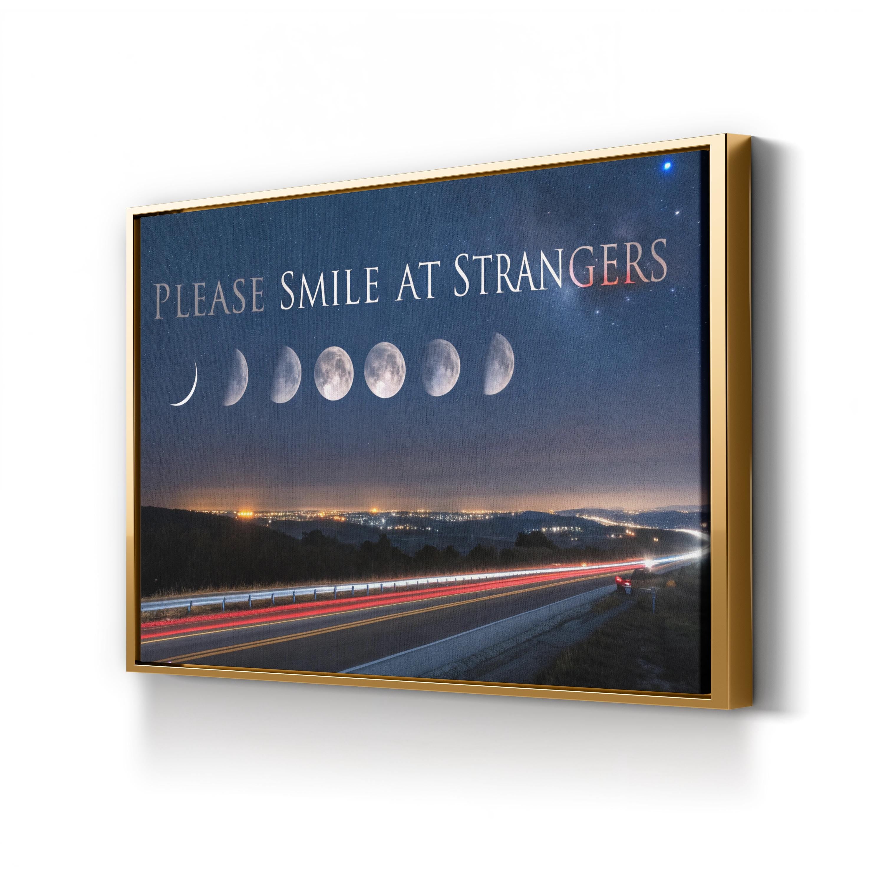 Moon Phases Celestial Quote – Vintage Photography Wall Art | Twilight Canvas Print