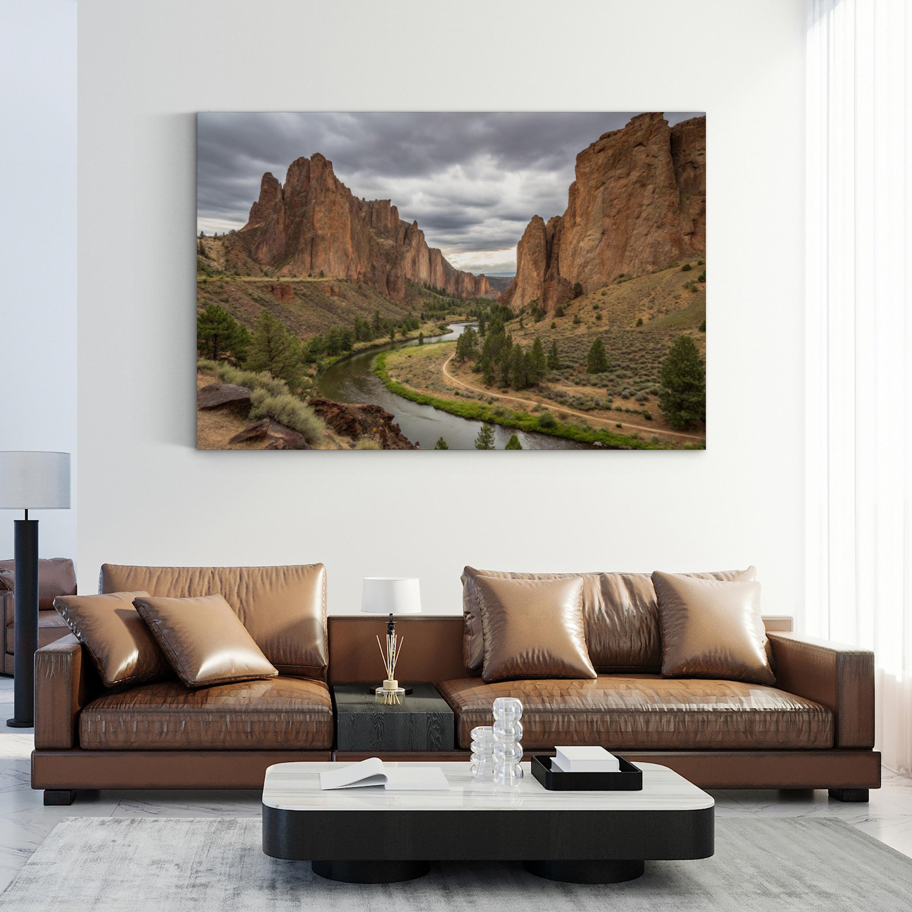 Smith Rock State Park – Vintage Photography Wall Art | Oregon Landscape Canvas Print
