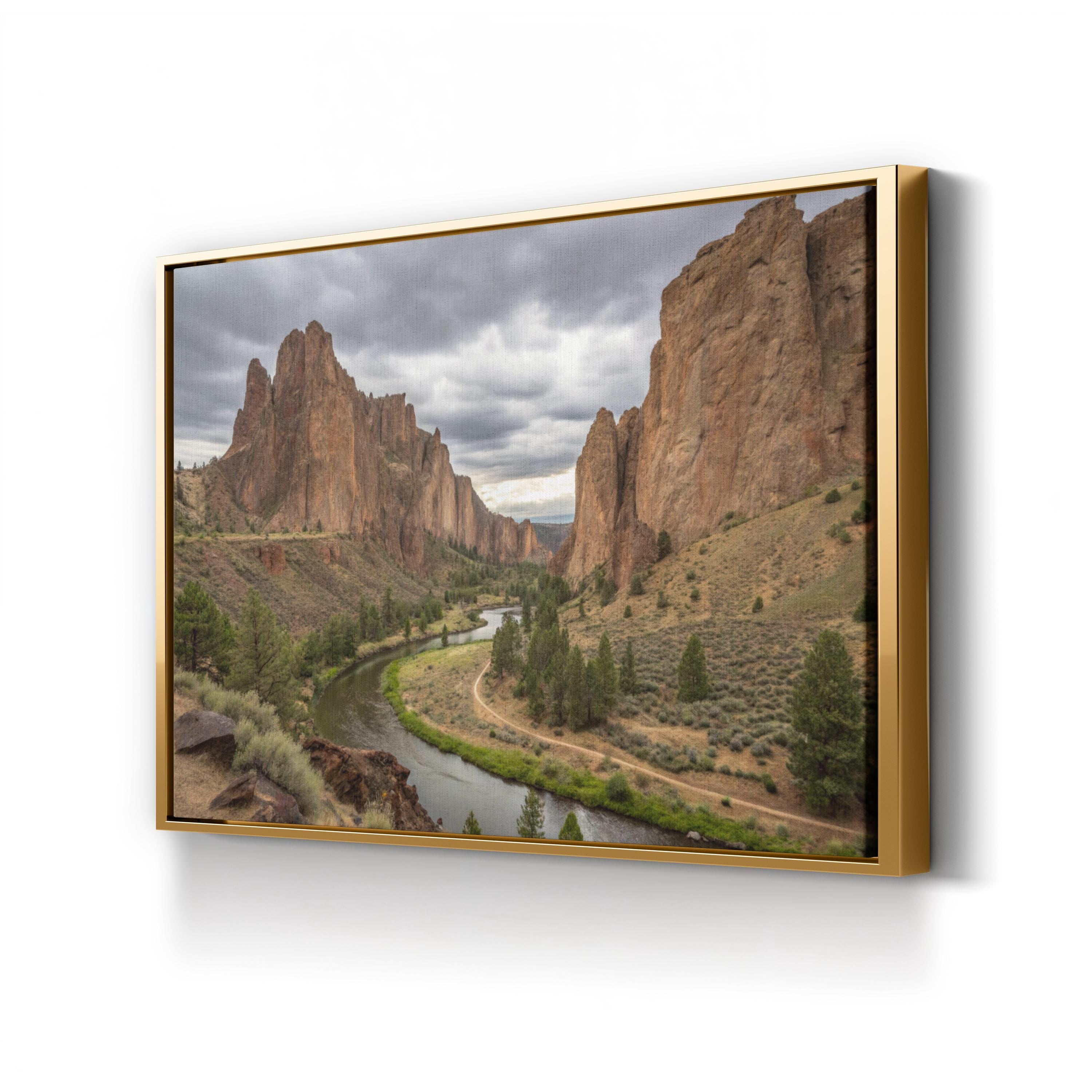 Smith Rock State Park – Vintage Photography Wall Art | Oregon Landscape Canvas Print