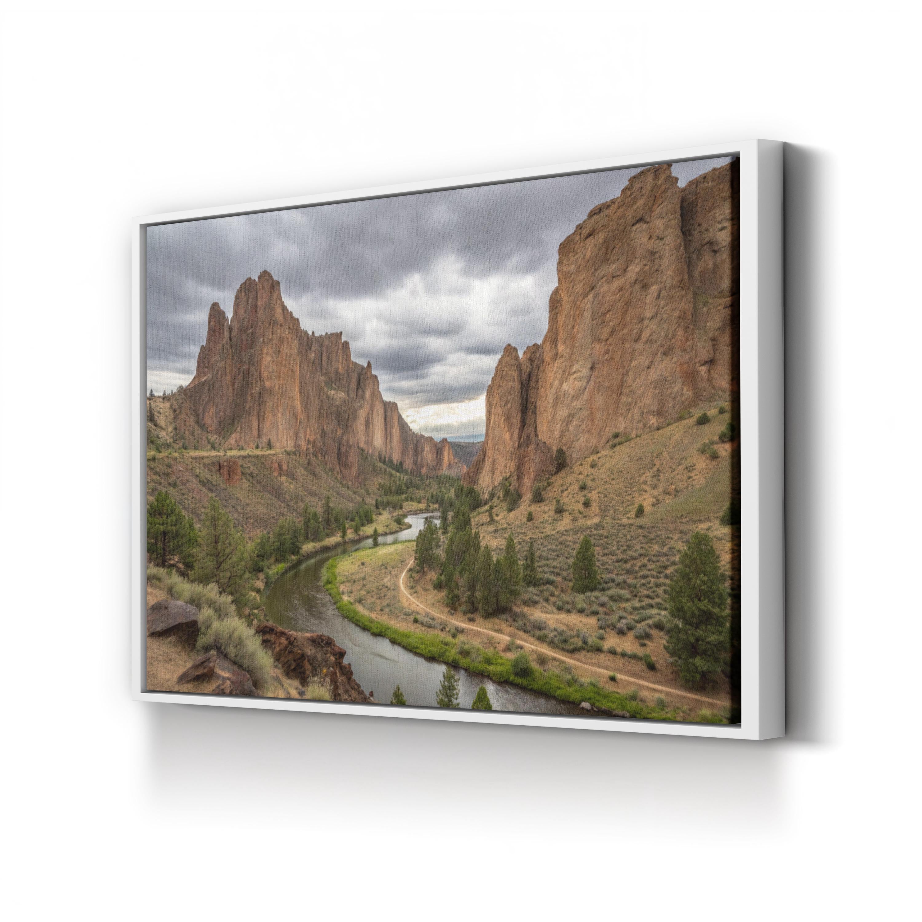 Smith Rock State Park – Vintage Photography Wall Art | Oregon Landscape Canvas Print