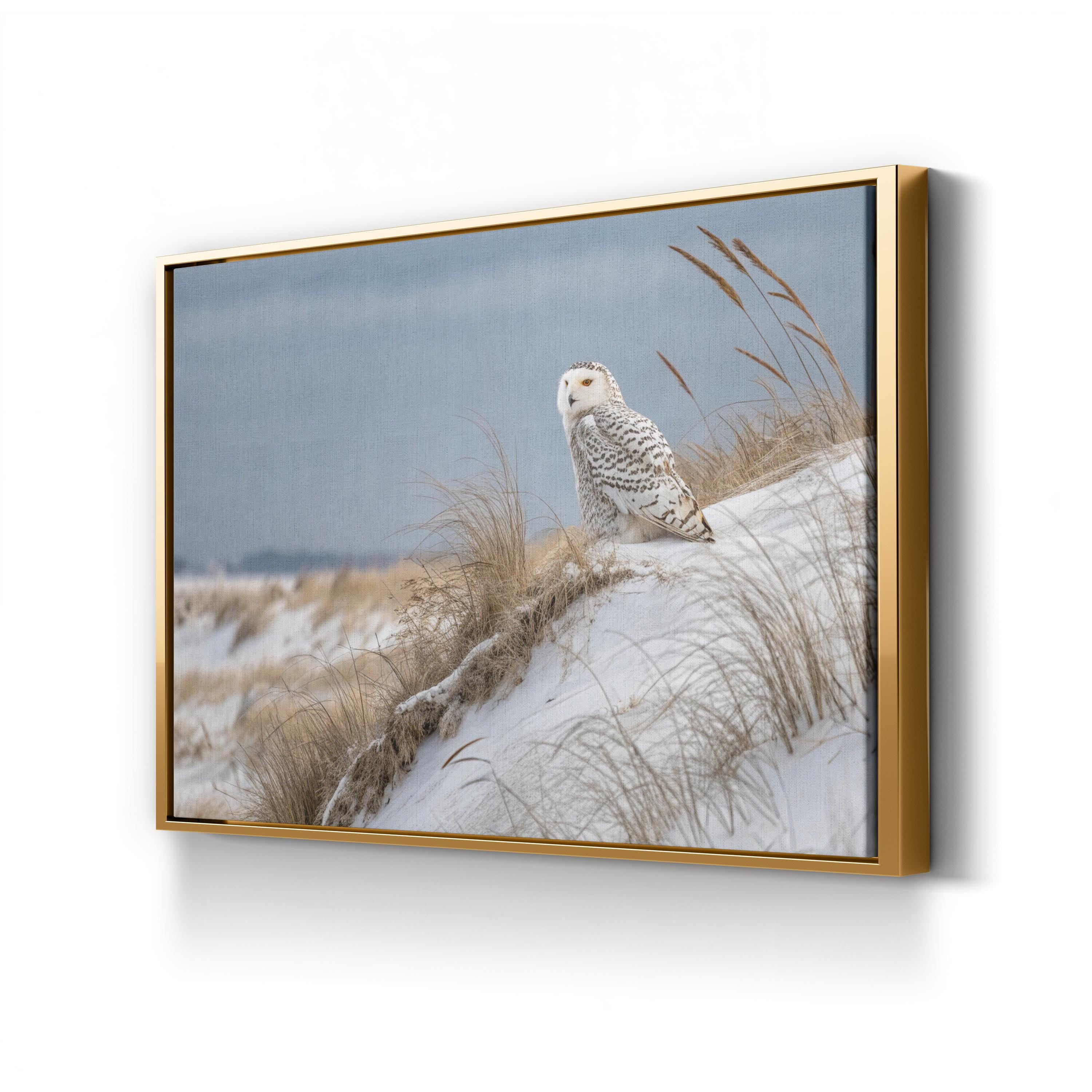 Snowy Owl Canvas – Framed Winter Wildlife Wall Art