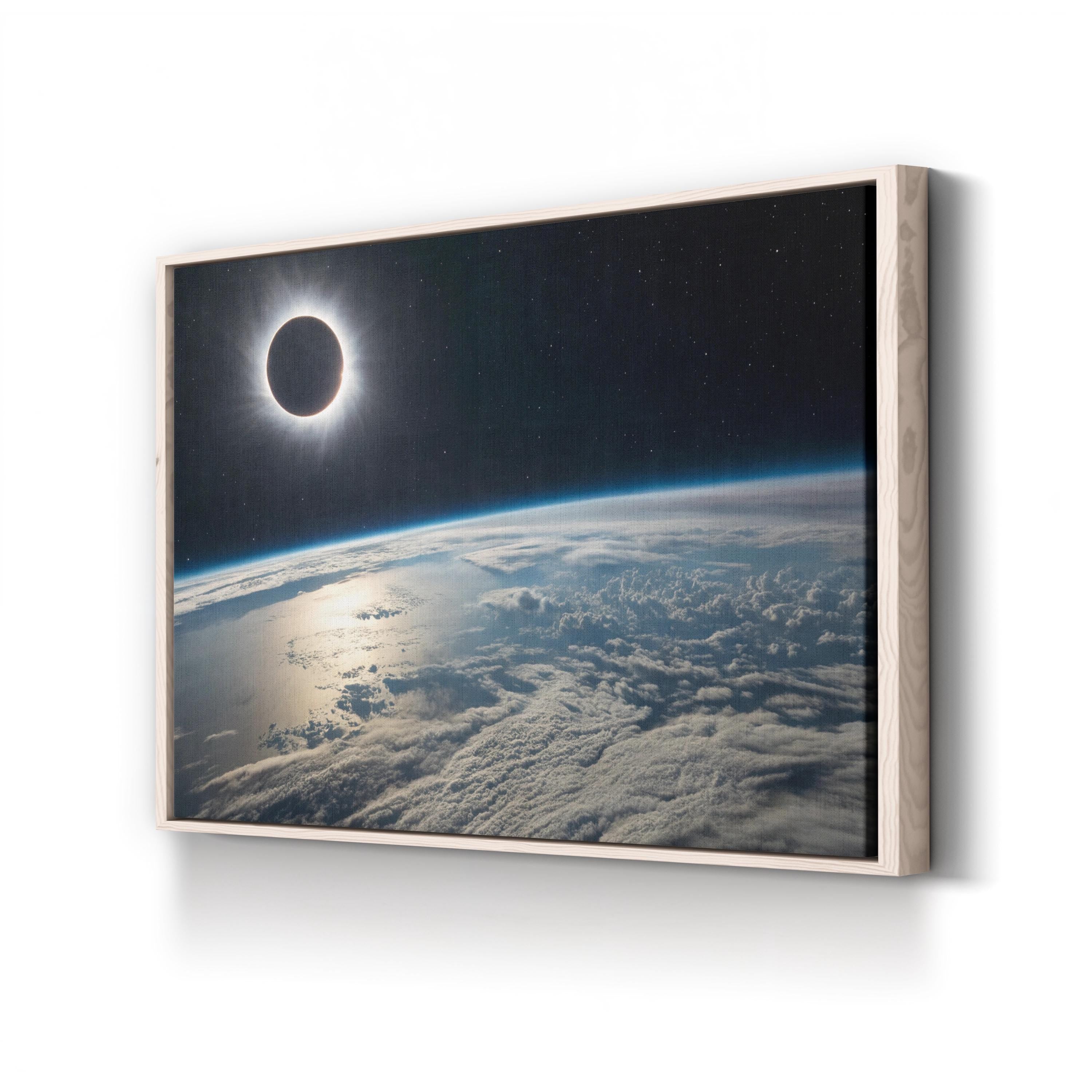 Solar Eclipse Cosmic – Period Illustration Wall Art | Space Astronomy Canvas Print