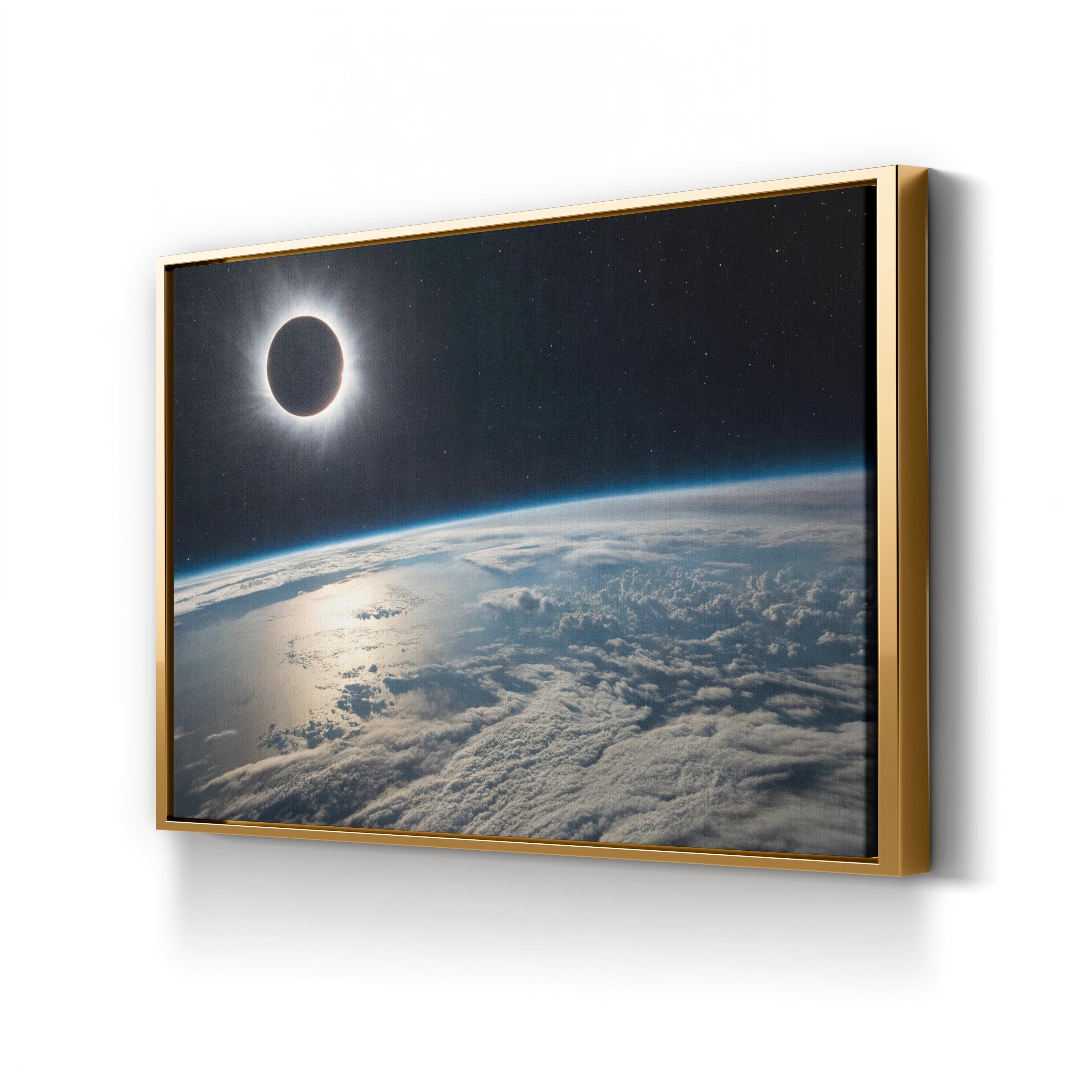 Solar Eclipse Cosmic – Period Illustration Wall Art | Space Astronomy Canvas Print