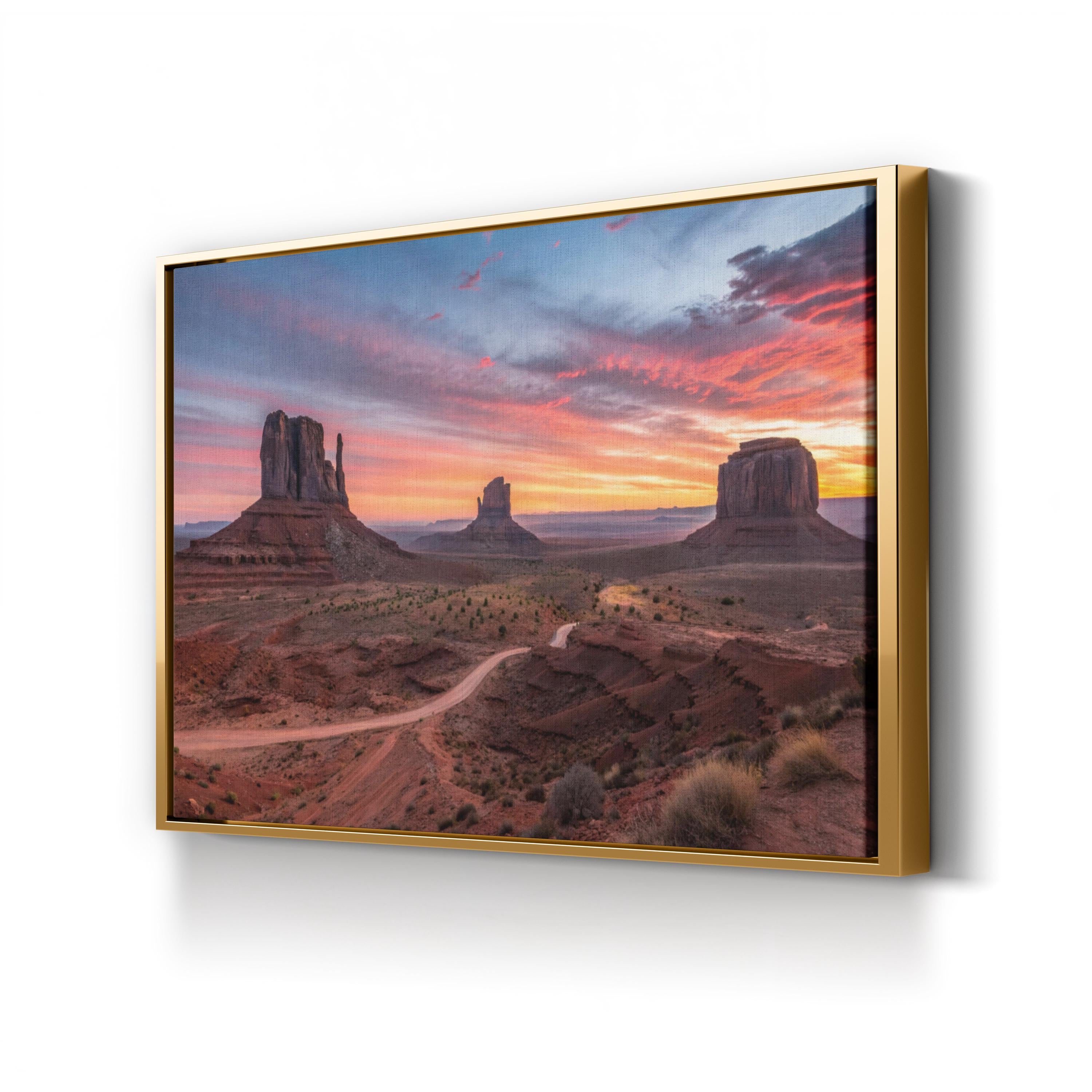 Monument Valley Sunset – Vintage Photography Wall Art | Desert Landscape Canvas Print