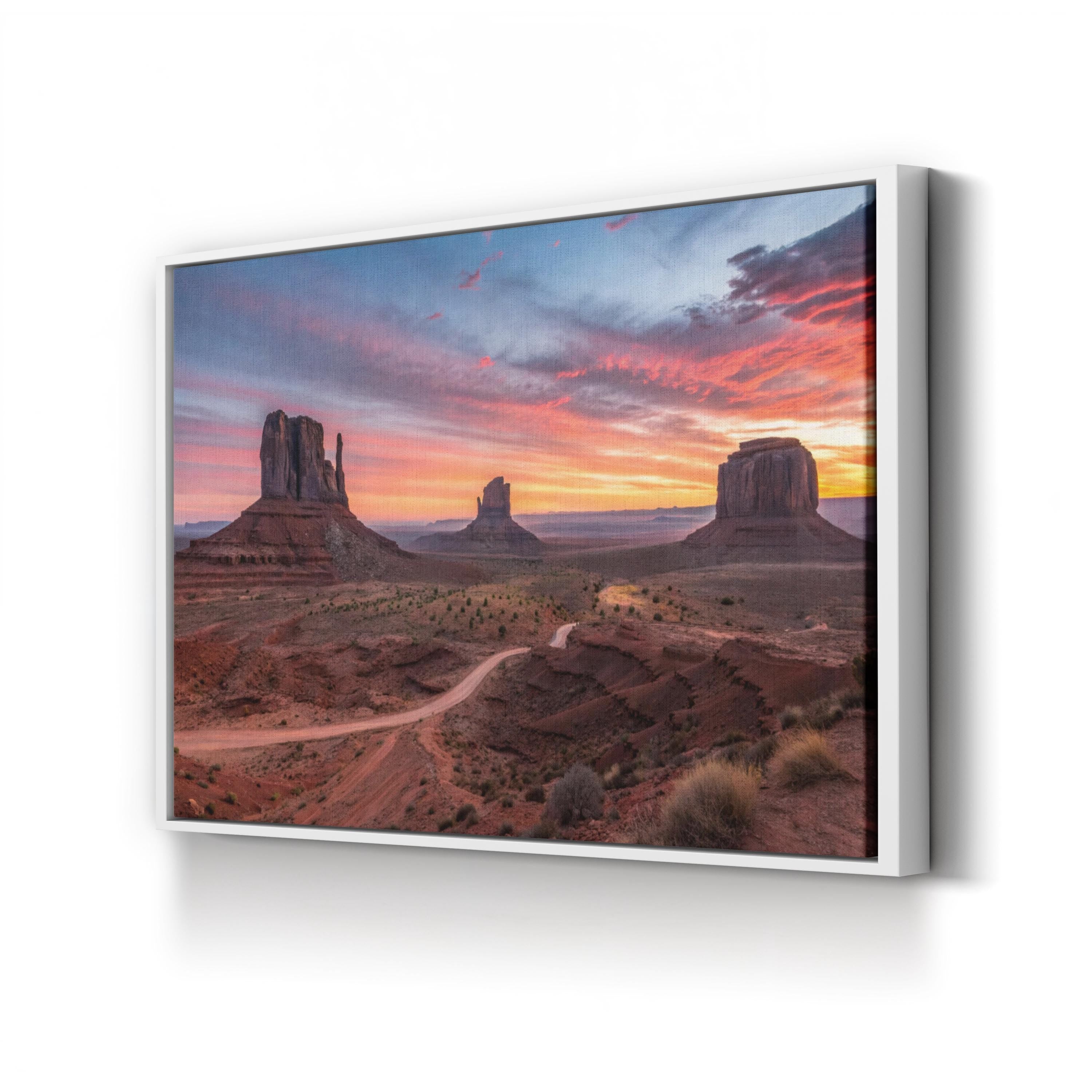 Monument Valley Sunset – Vintage Photography Wall Art | Desert Landscape Canvas Print