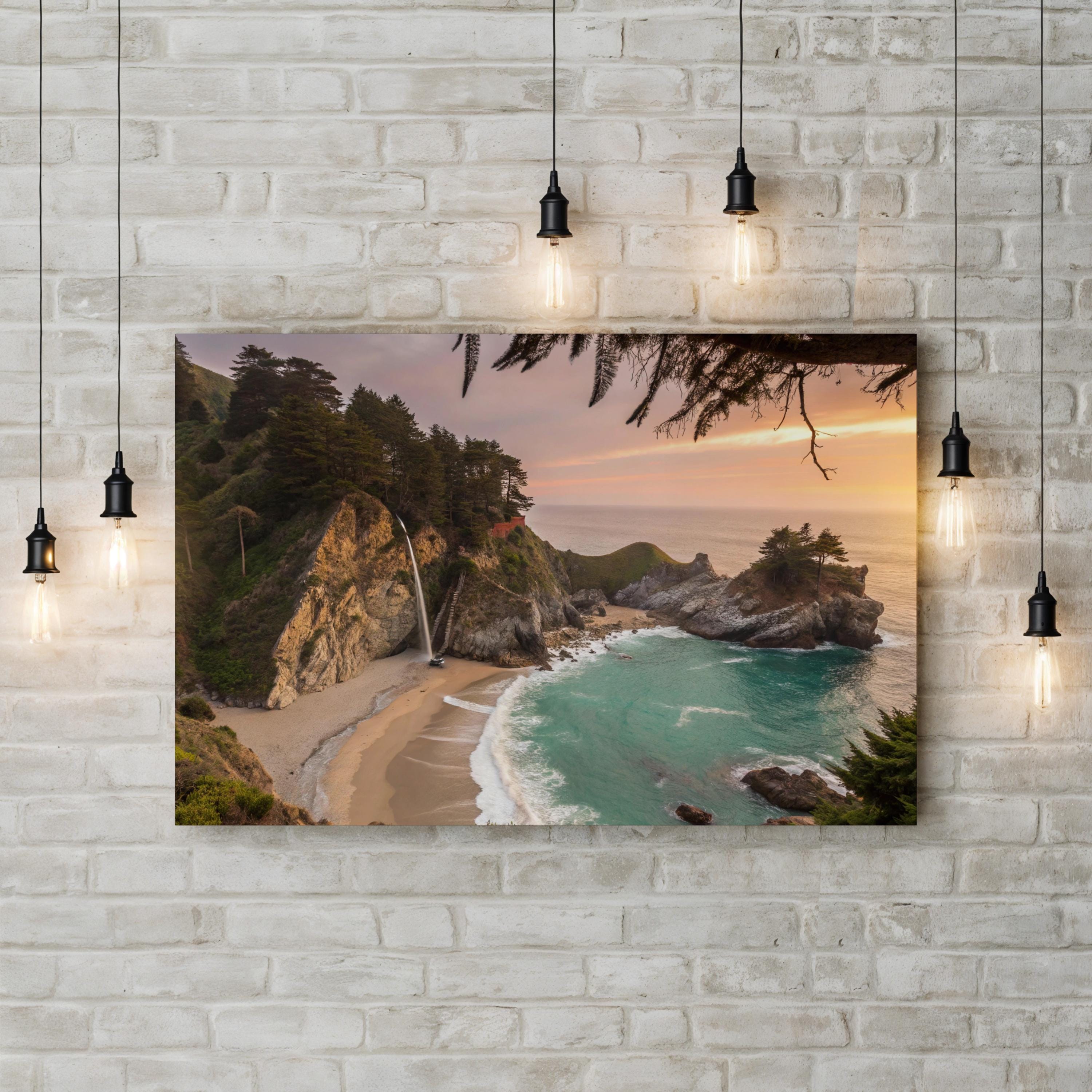 California Beach Sunset – Vintage Photography Wall Art | Coastal Ocean Canvas Print
