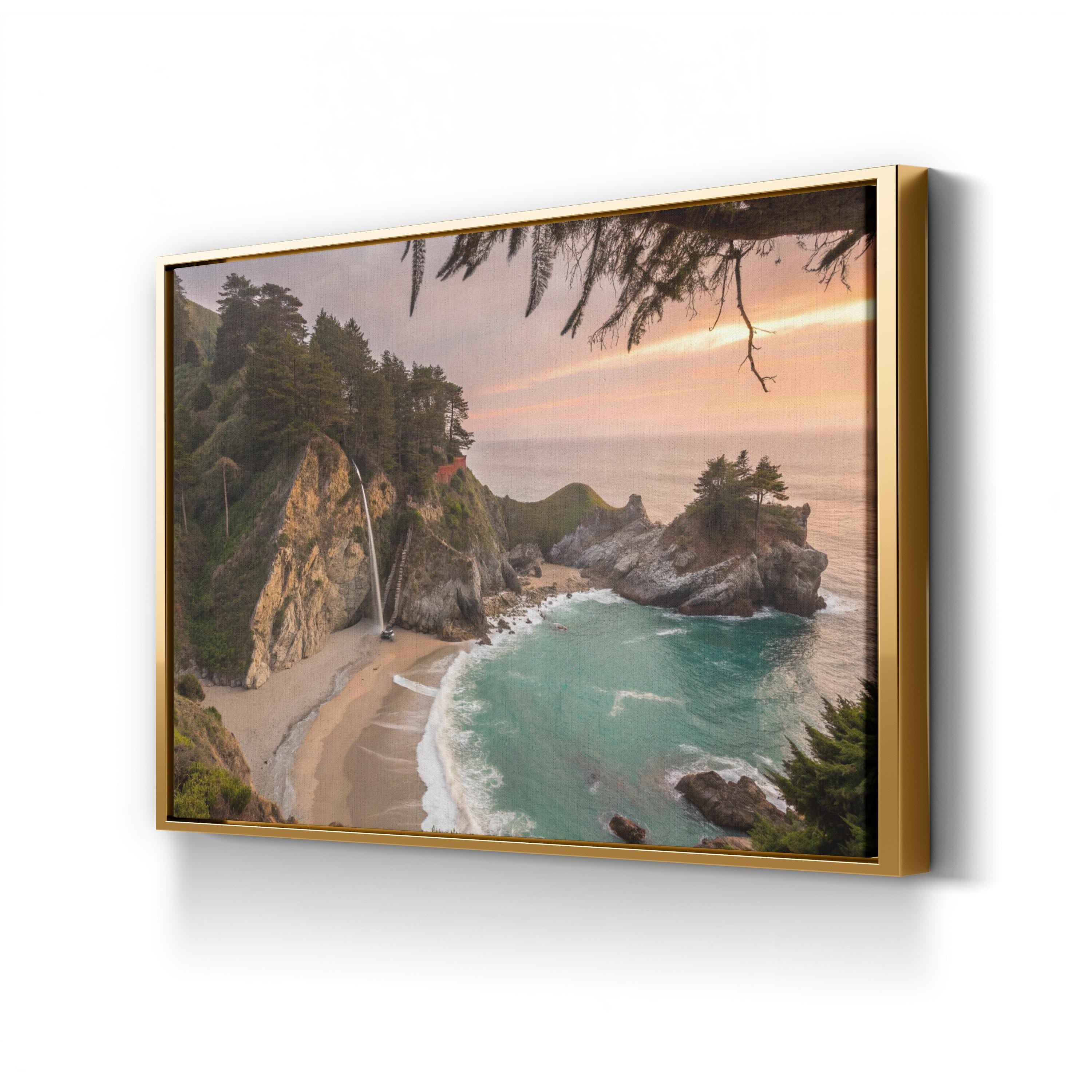 California Beach Sunset – Vintage Photography Wall Art | Coastal Ocean Canvas Print