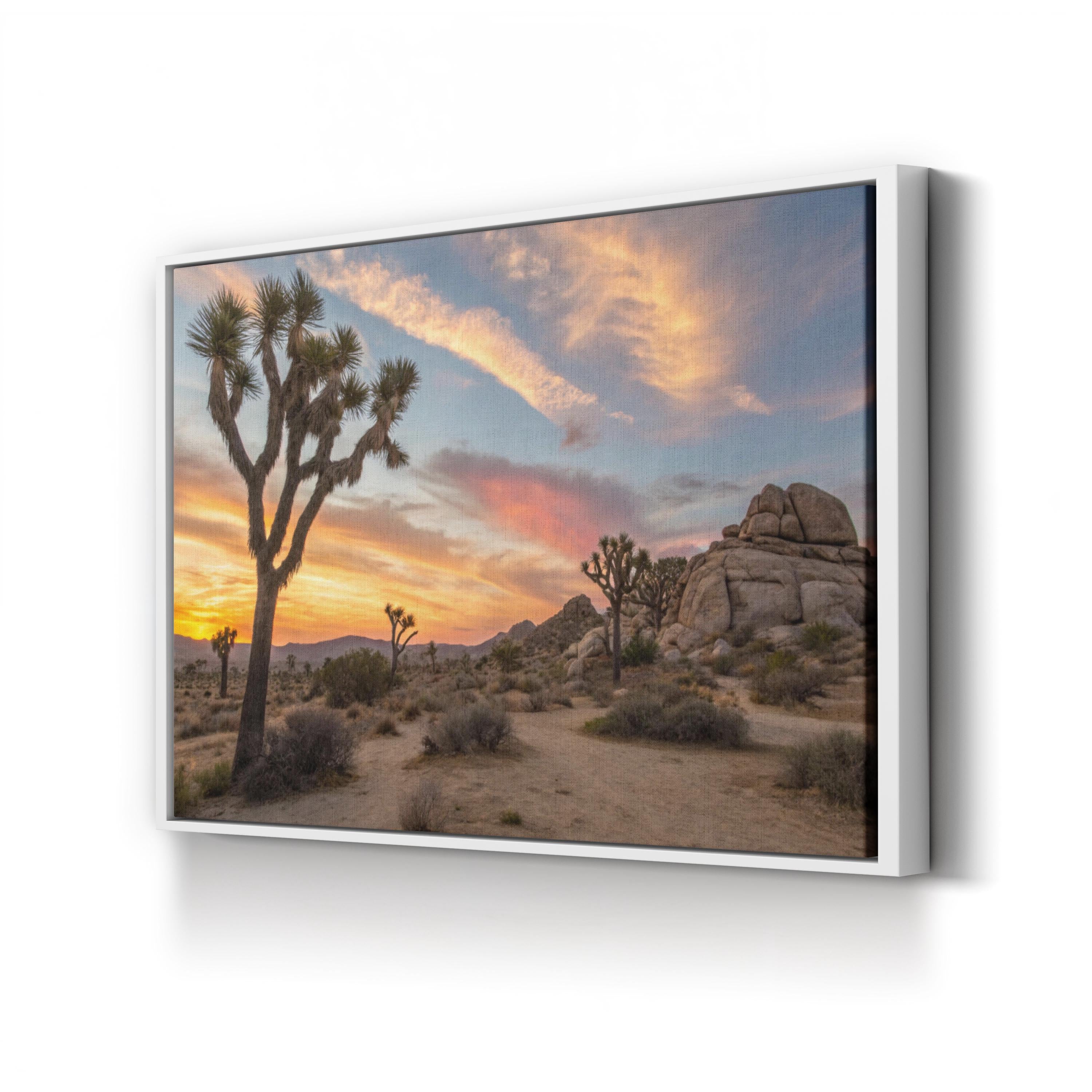 Joshua Tree Desert Sunset – Vintage Photography Wall Art | Landscape Canvas Print