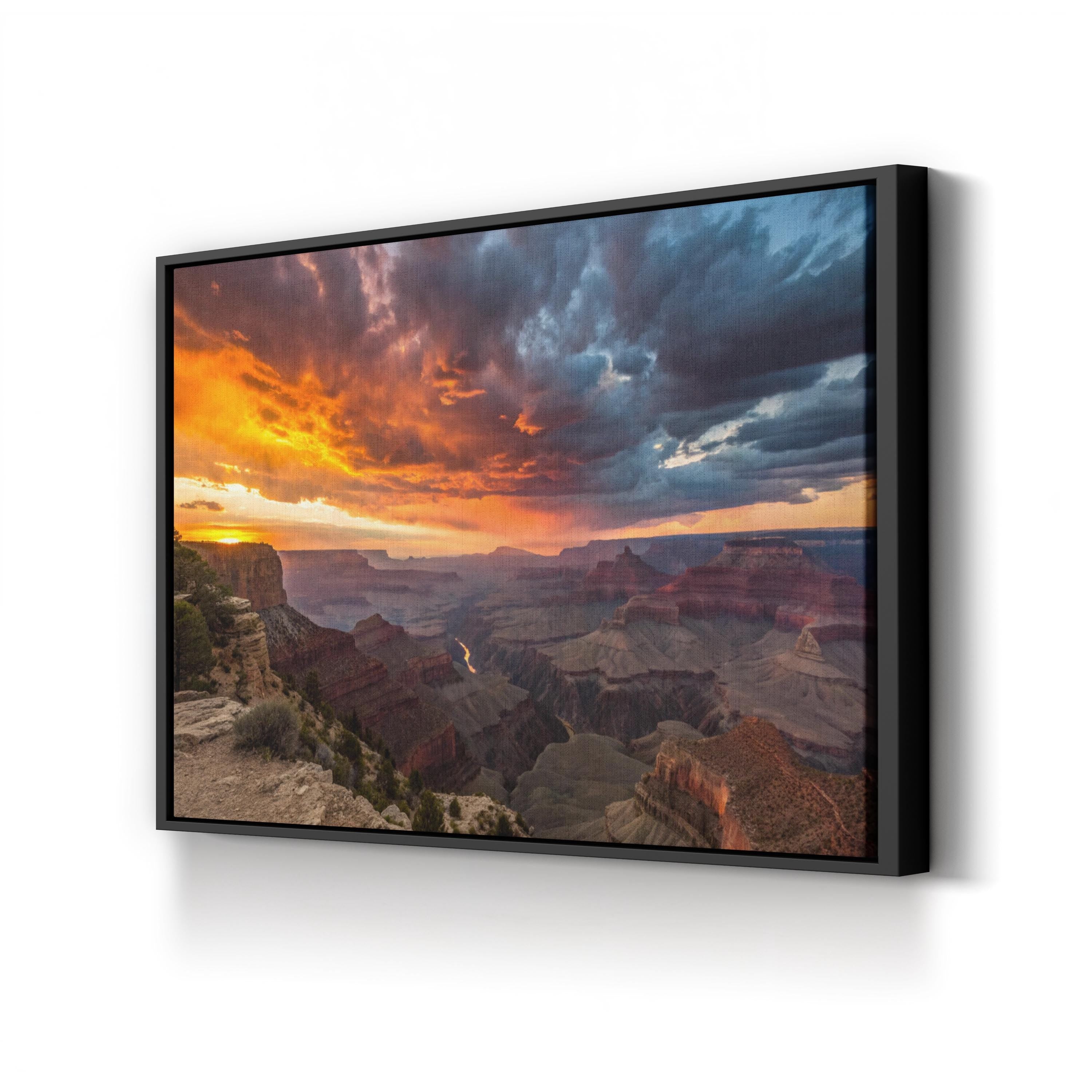 Grand Canyon Lipan Point Sunset – Vintage Photography Wall Art | Landscape Canvas Print