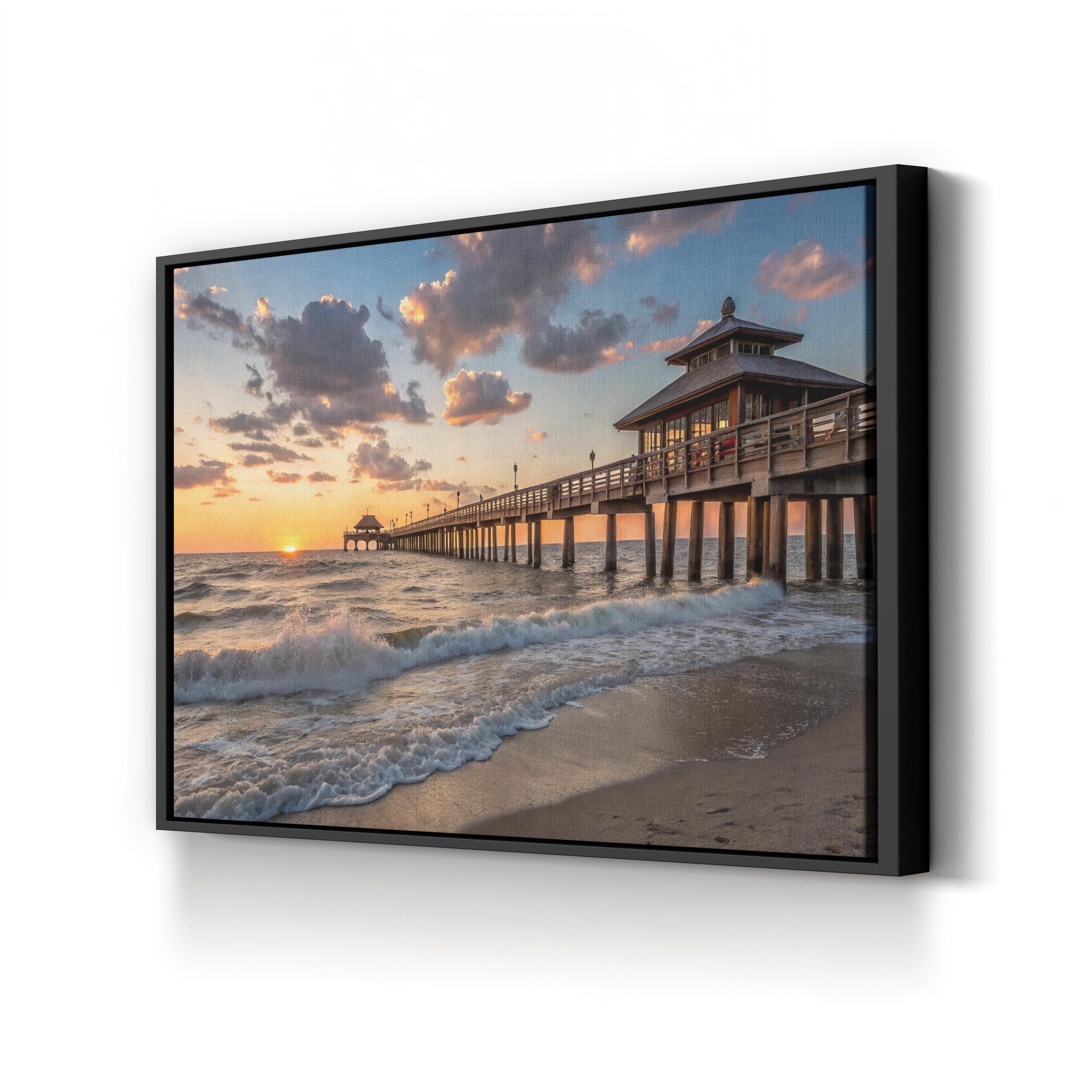 Huntington Beach Pier Sunset at Huntington Beach, California photography