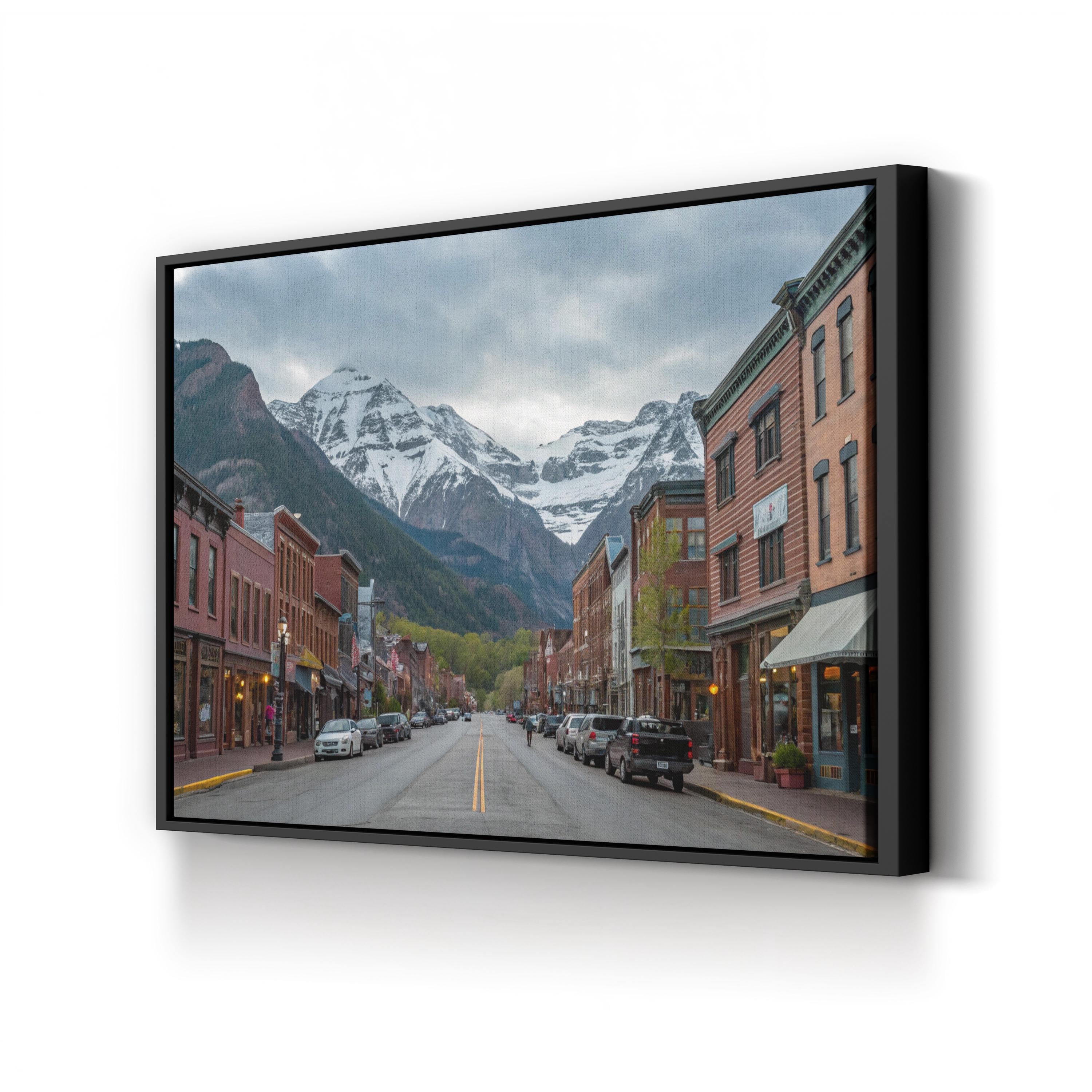 Telluride Colorado Mountain Town – Vintage Photography Wall Art | Snowy Landscape Canvas Print