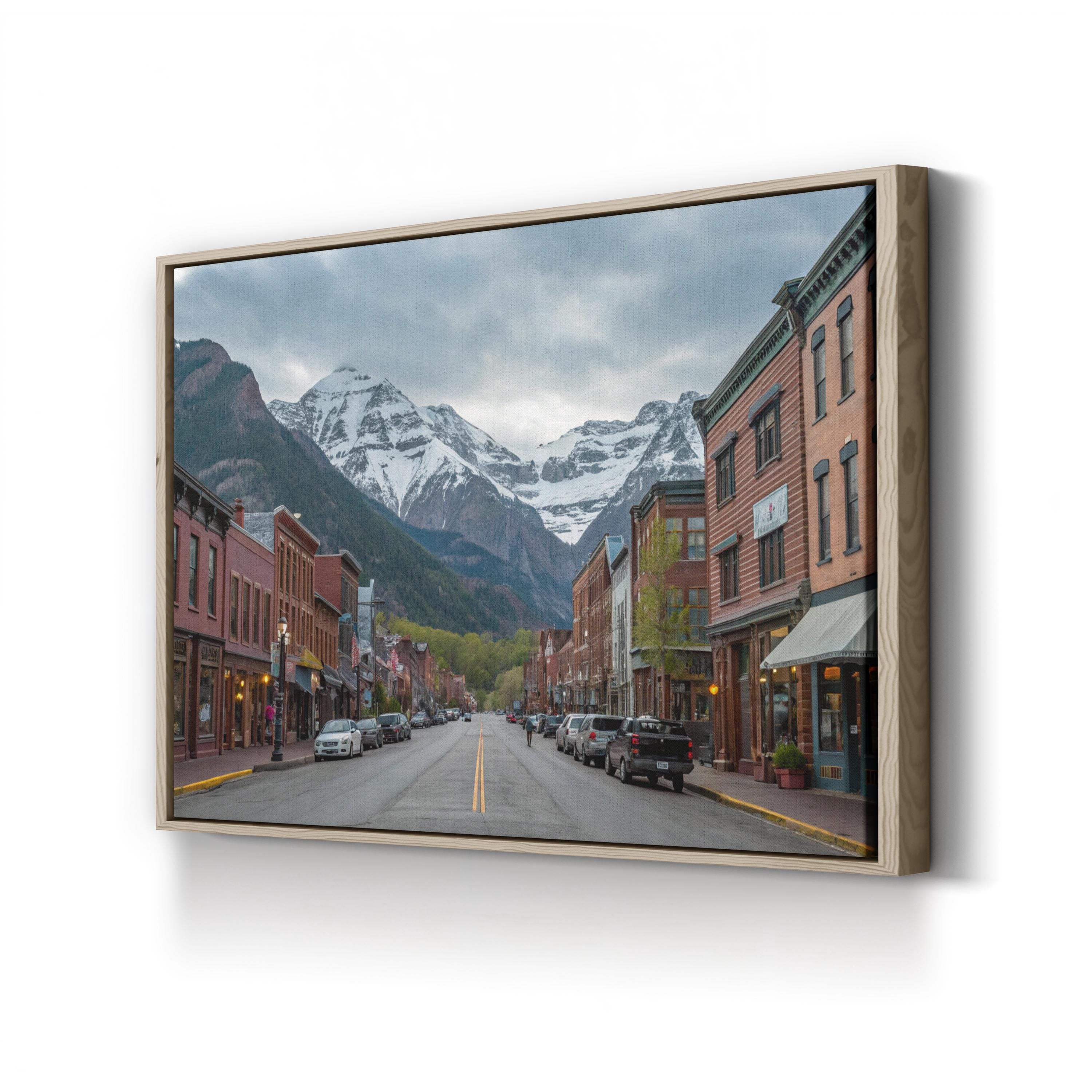 Telluride Colorado Mountain Town – Vintage Photography Wall Art | Snowy Landscape Canvas Print