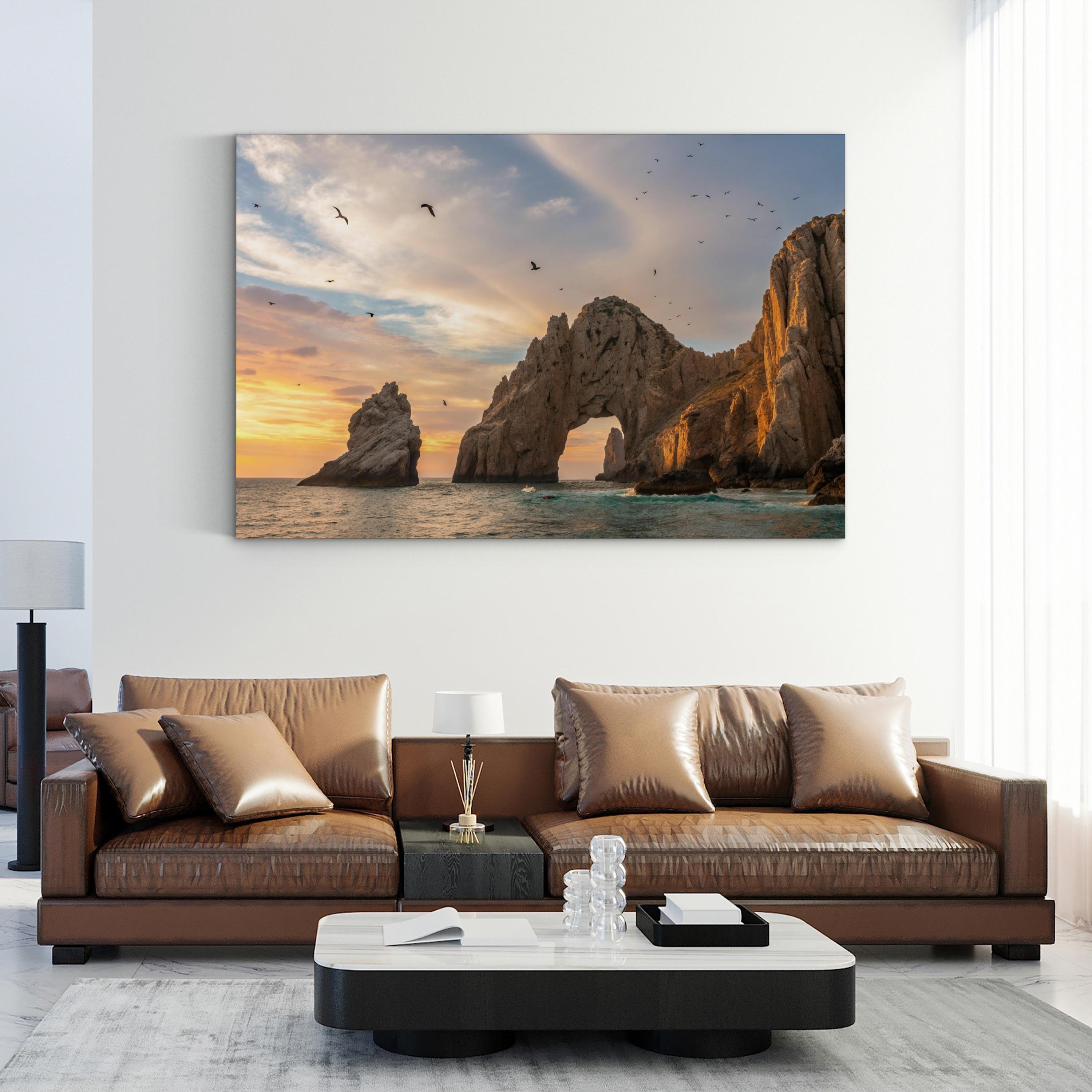 El Arco de Cabo San Lucas Canvas Wall Art — Baja California Sur Mexico Sunset Coastal Landscape Print