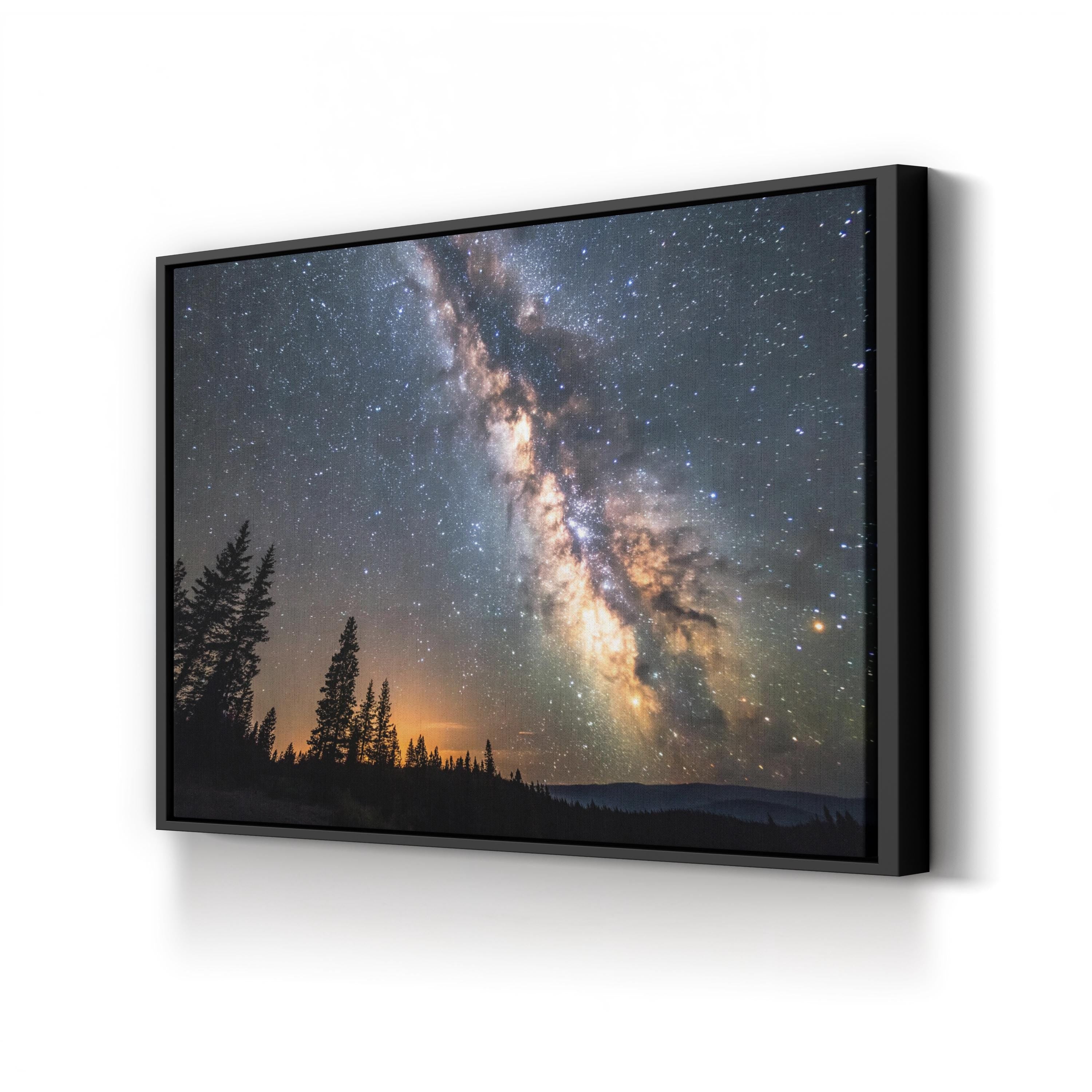 Milky Way Galaxy Canvas Art Print | Starry Night Sky Photography Wall Art