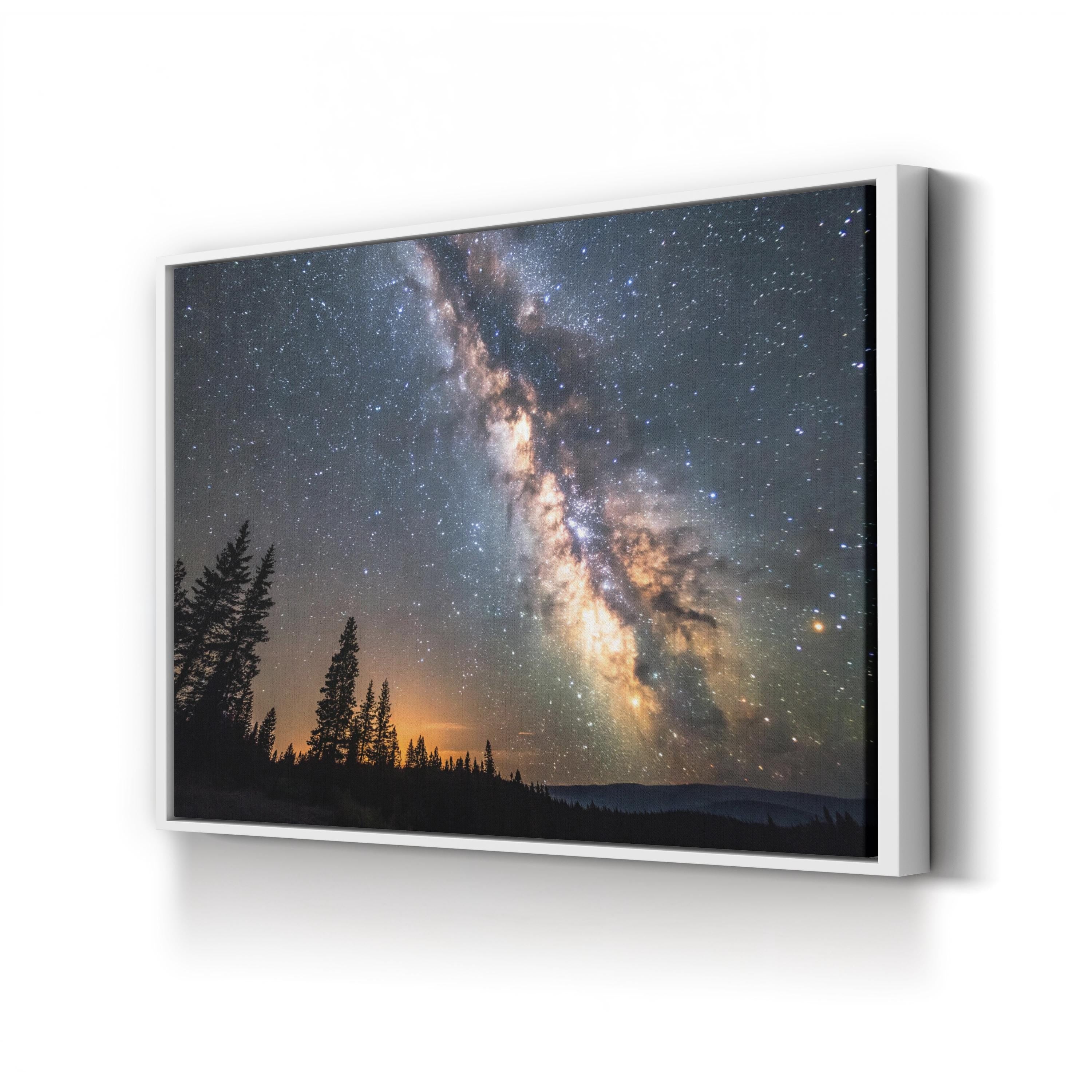 Milky Way Galaxy Canvas Art Print | Starry Night Sky Photography Wall Art