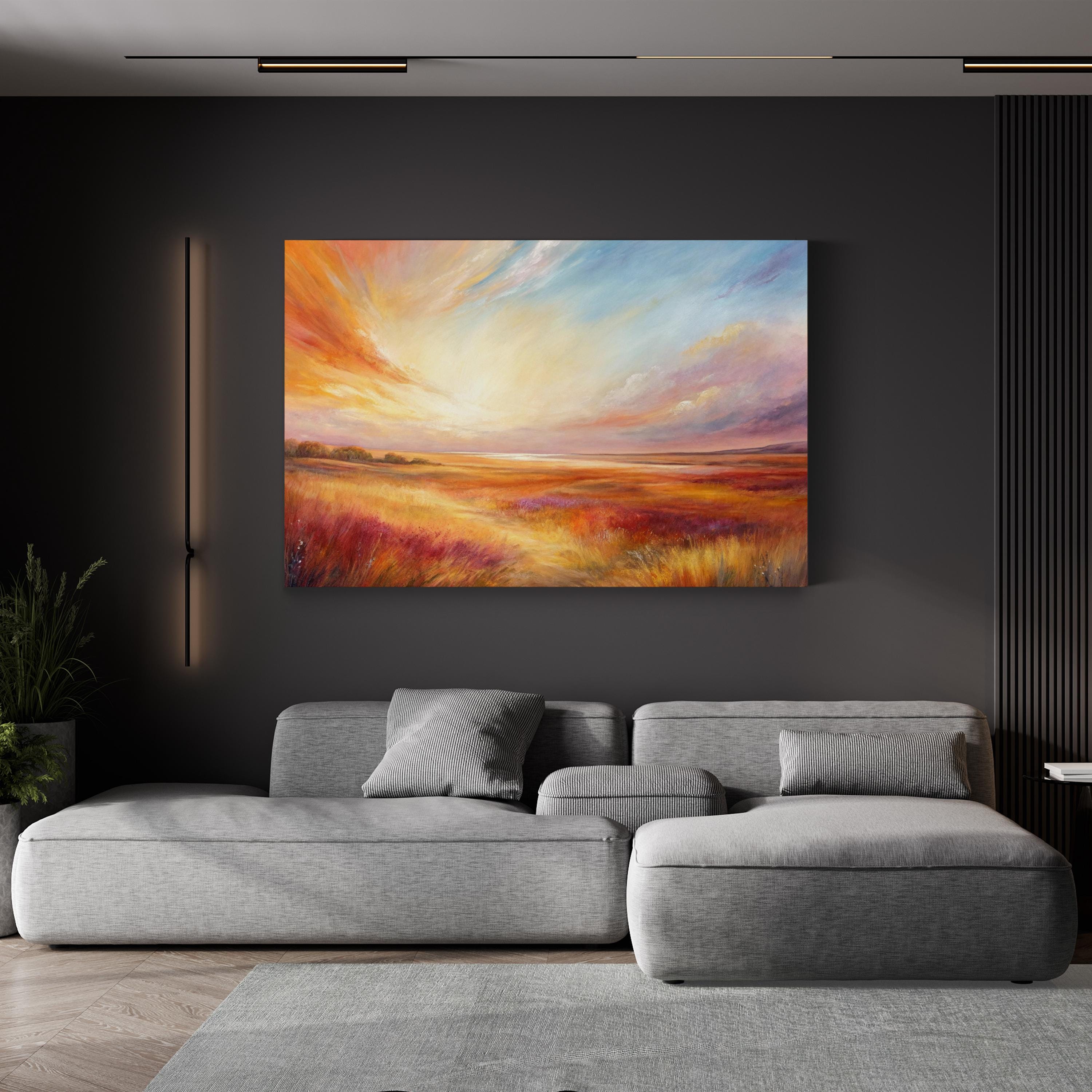Pastel Sky Clouds – Period Illustration Wall Art | Inspirational Canvas Print