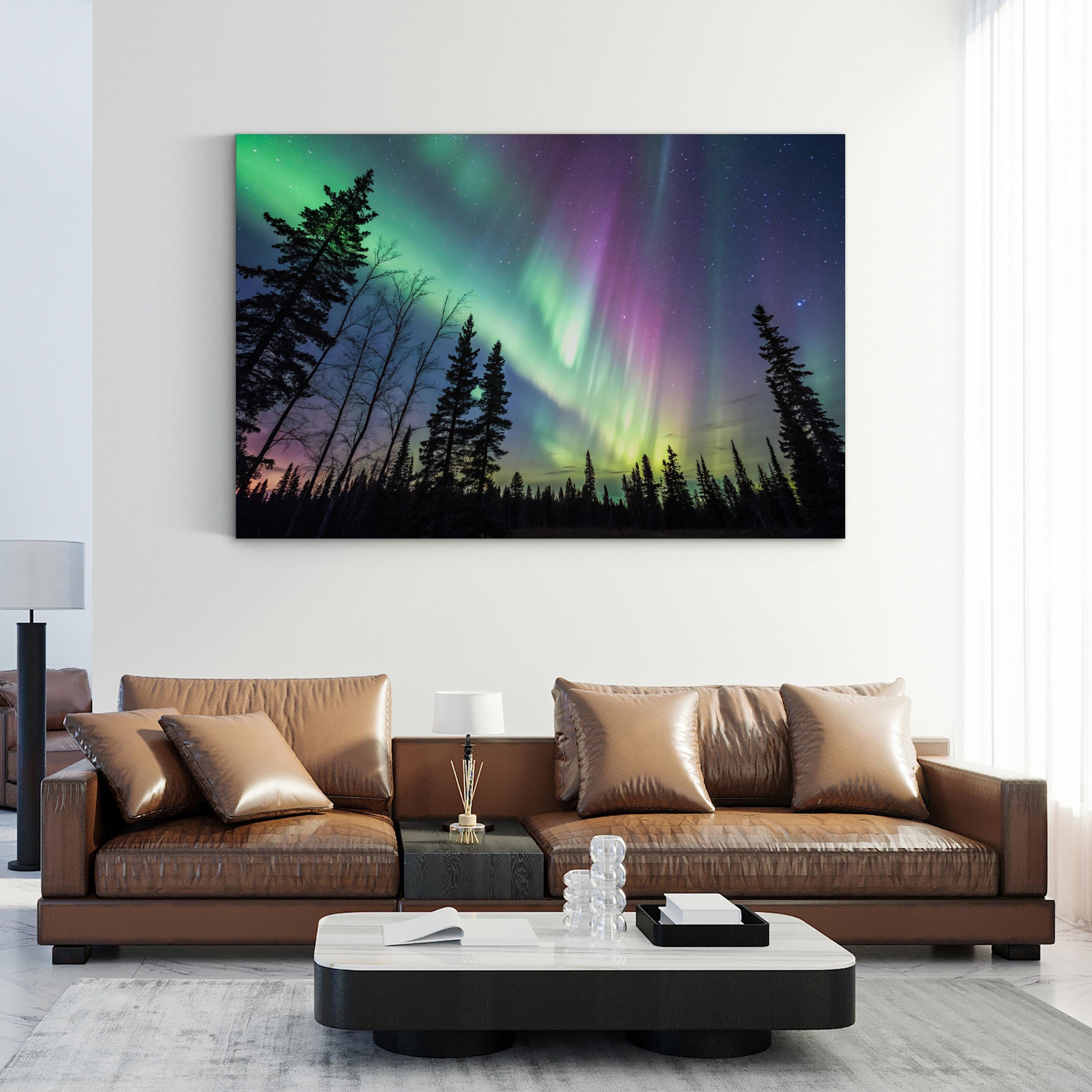 Pastel Sky Aurora – Vintage Photography Wall Art | Northern Lights Canvas Print