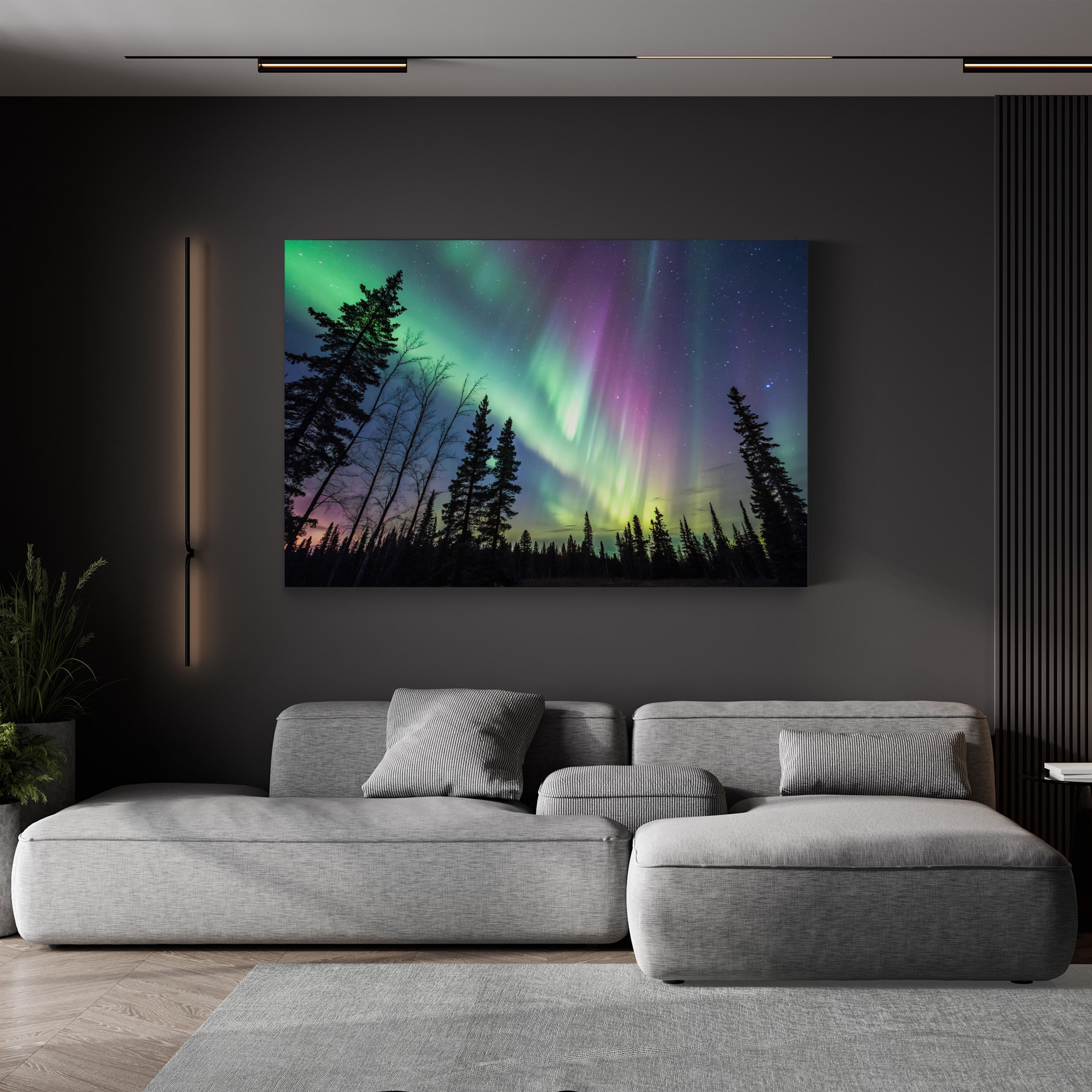 Pastel Sky Aurora – Vintage Photography Wall Art | Northern Lights Canvas Print