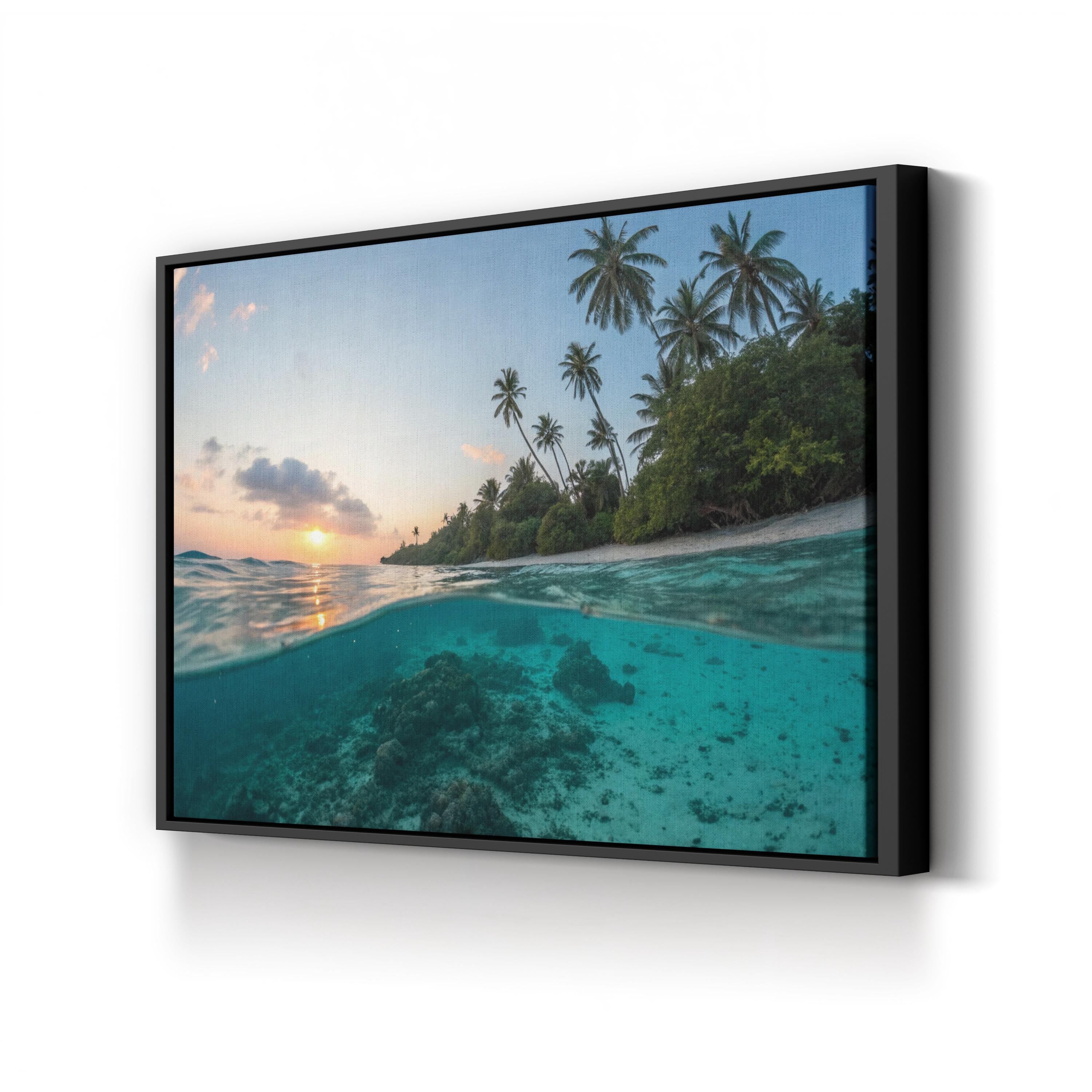 Tropical Ocean Coastline, Caribbean — Serene Coastal Canvas Wall Art