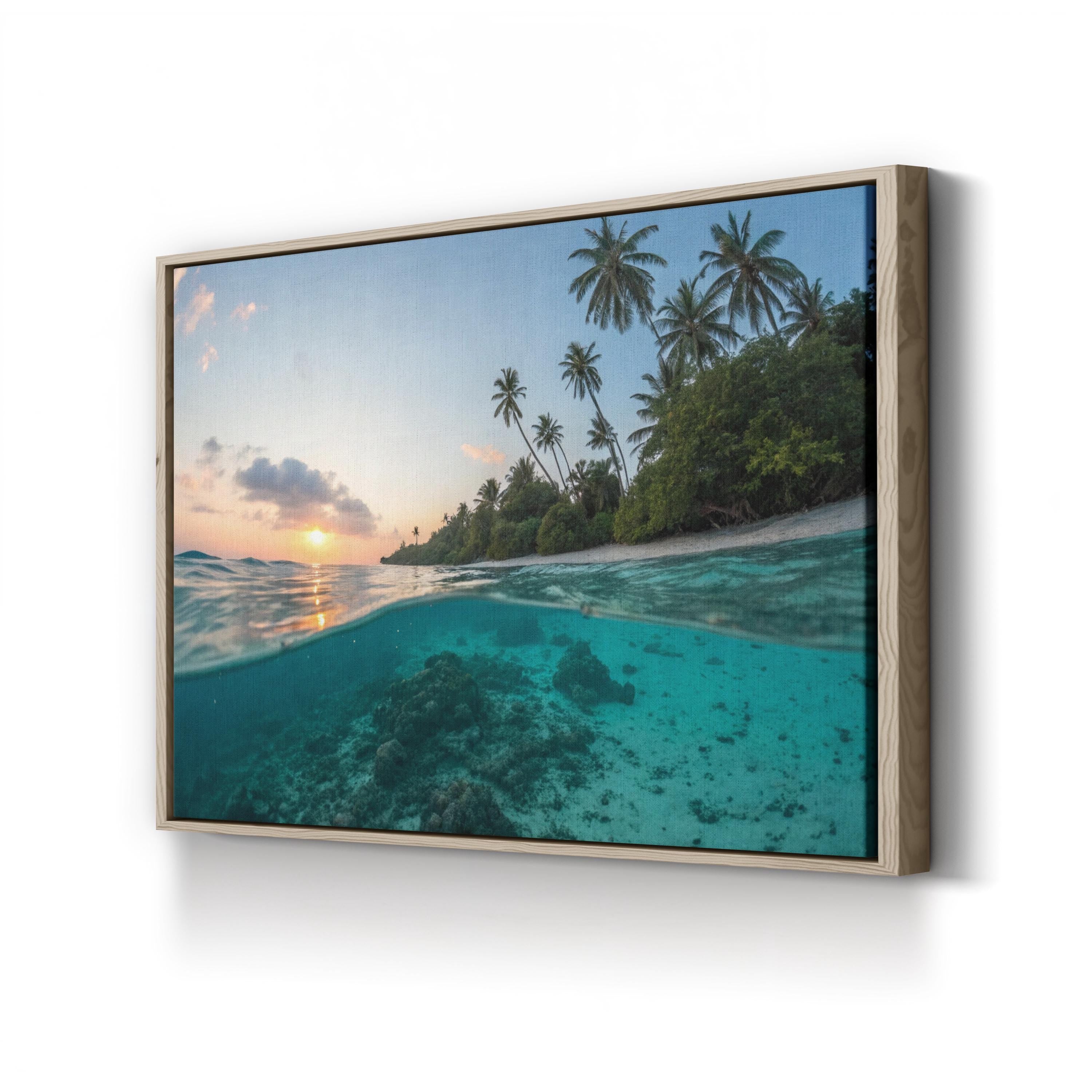 Tropical Ocean Coastline, Caribbean — Serene Coastal Canvas Wall Art