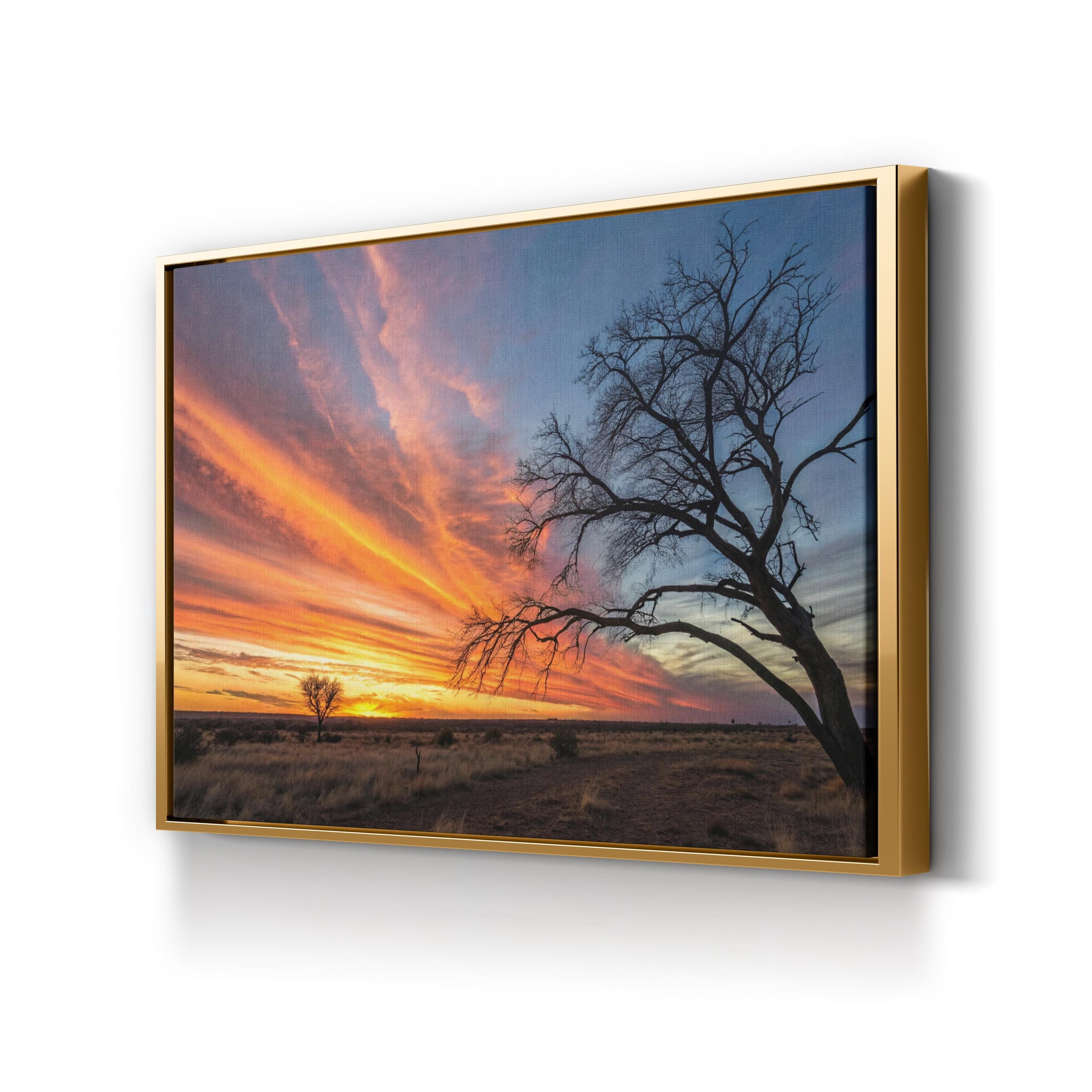 West Texas Desert Sunset – Vintage Photography Wall Art | Desert Mountain Canvas Print