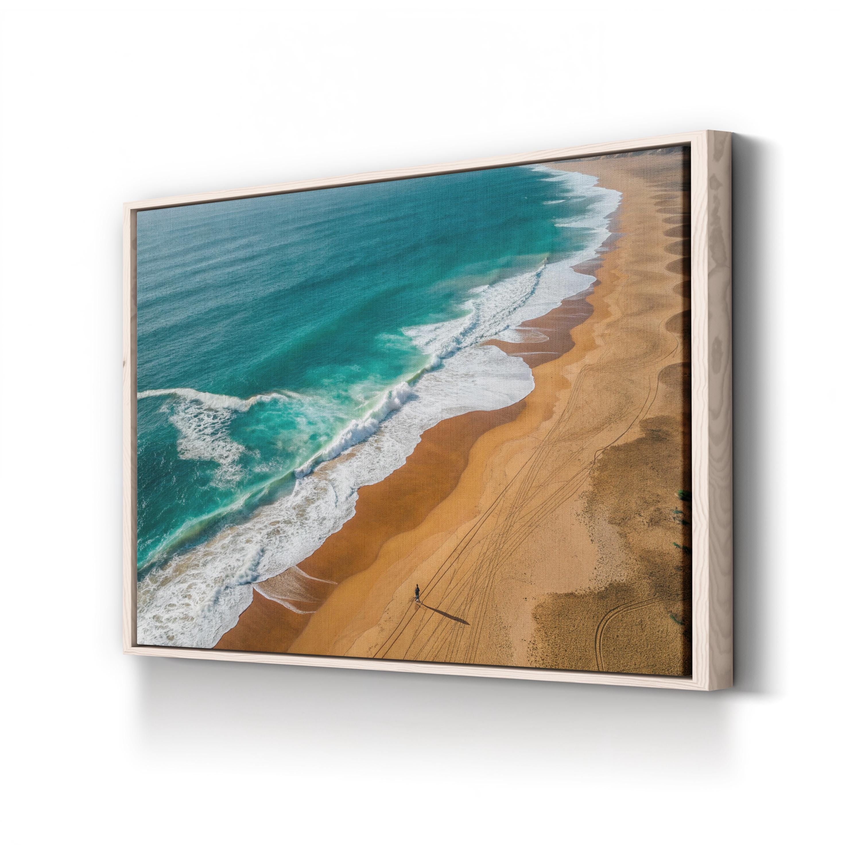 Wet Sand Shoreline Aerial, Gold Coast Queensland Australia:  Coastal Ocean Photography